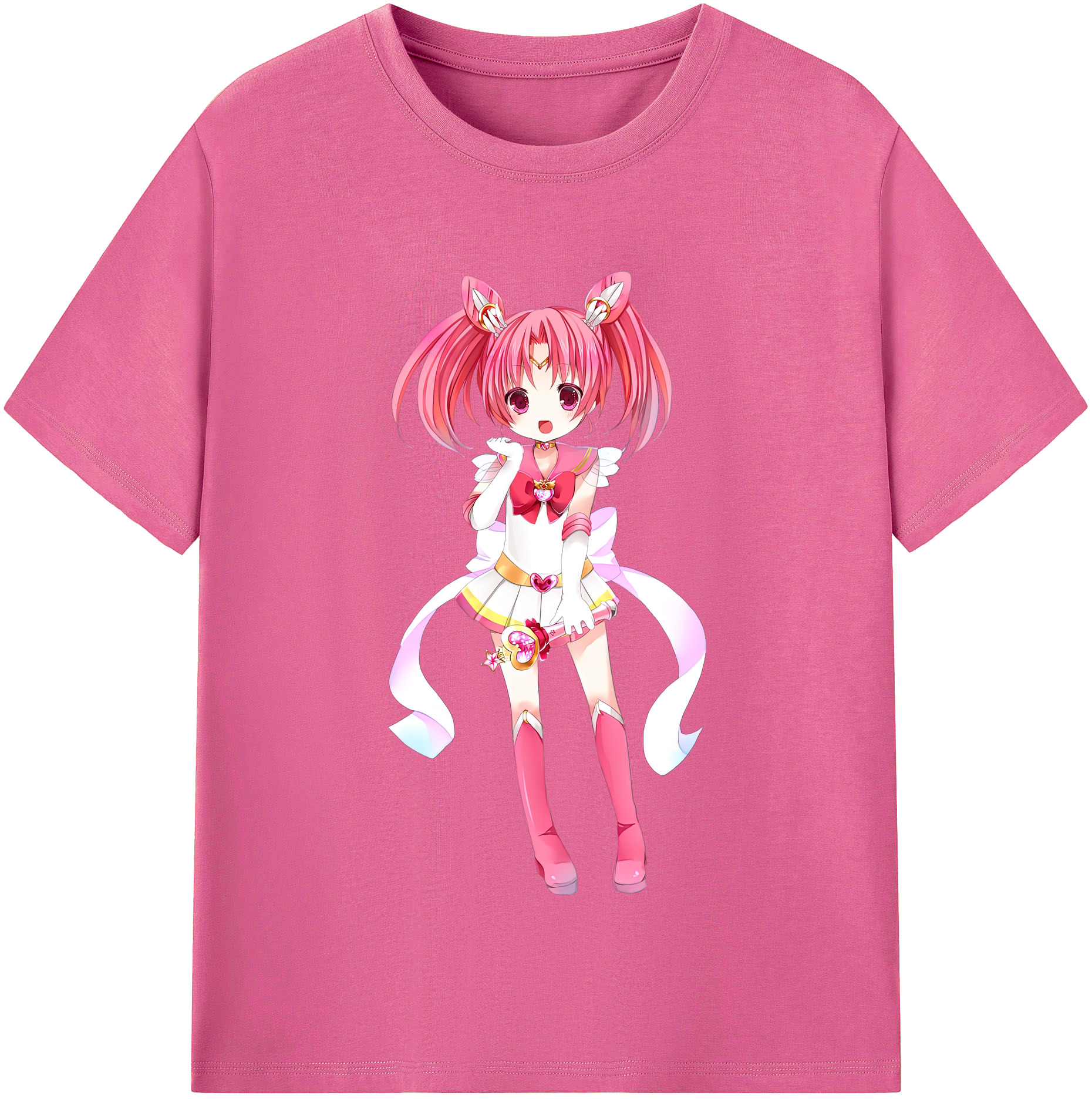 （画像用） 美少女戦士セーラームーン ちびうさ Sailor Moon Chibiusa Tsukino Usagi Small Lady Serenity レディースカジュアルプリントTシャツ（綿100％）