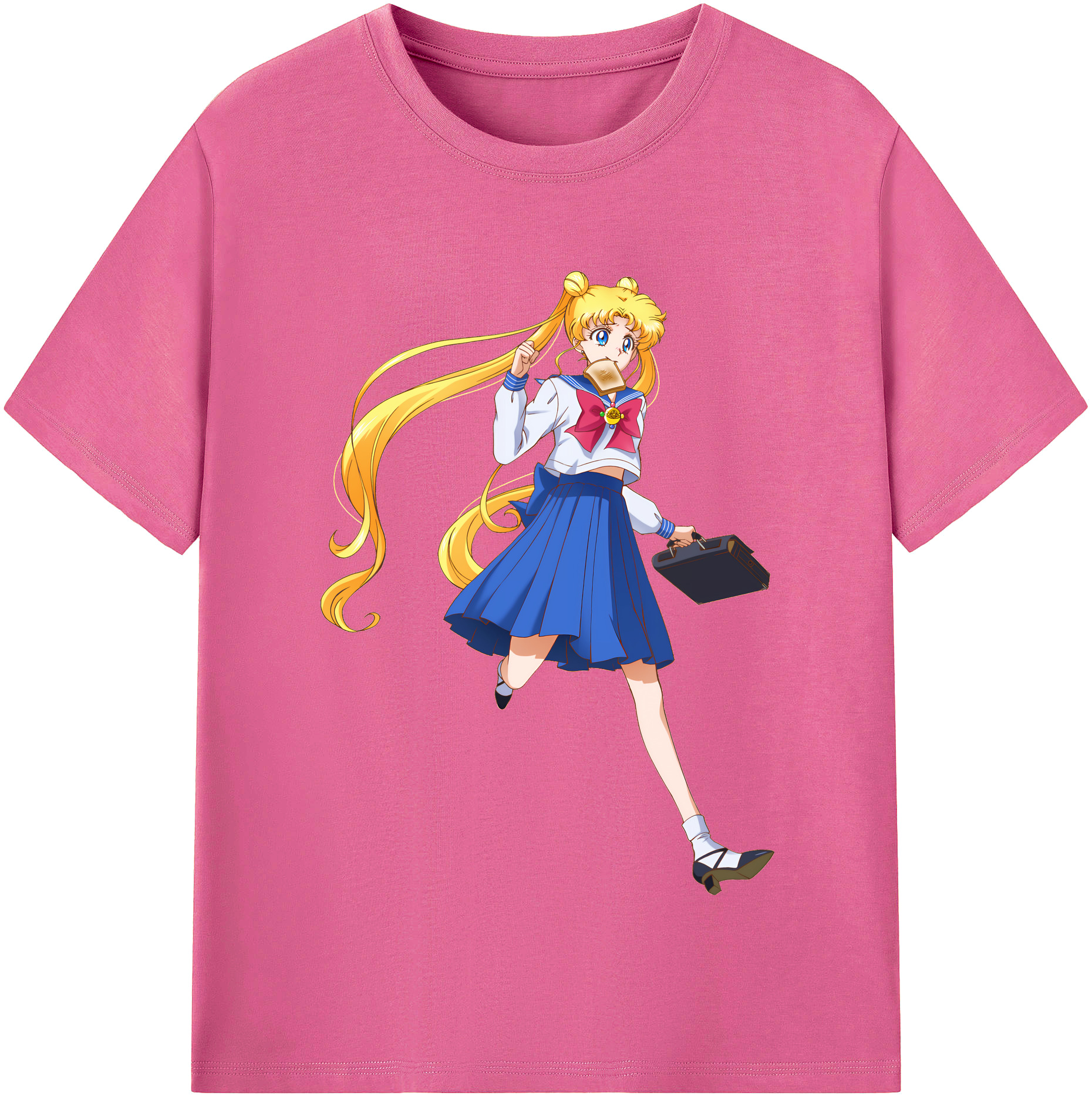 （画像用） 美少女戦士セーラームーン 愛野 美奈子 あいの みなこ Sailor Moon Aino Minako レディースカジュアルプリントTシャツ（綿100％）