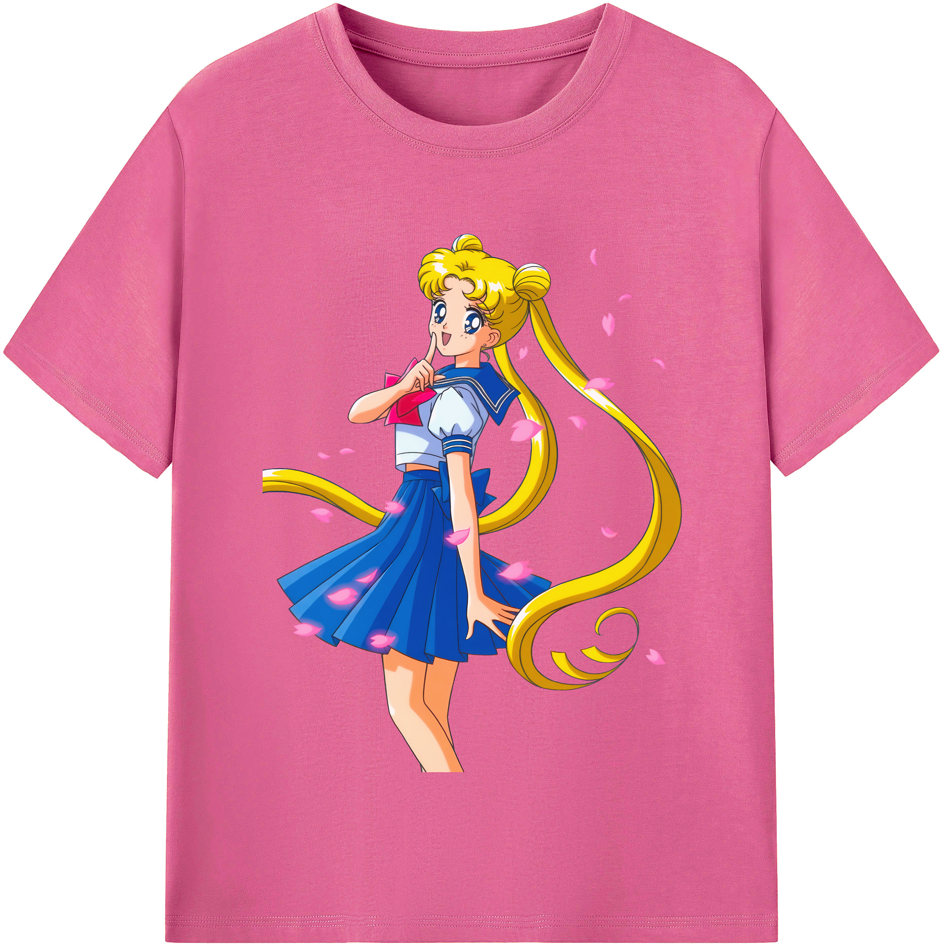 （画像用） 美少女戦士セーラームーン 愛野 美奈子 あいの みなこ Sailor Moon Aino Minako レディースカジュアルプリントTシャツ（綿100％）