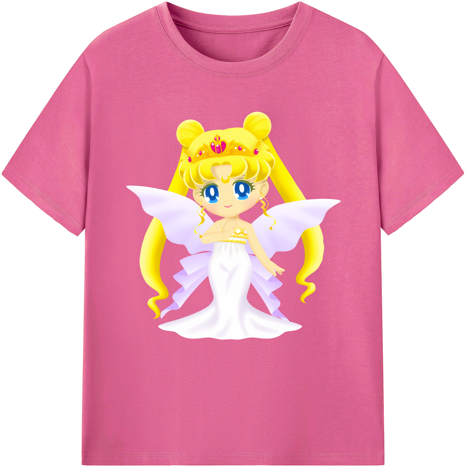 （画像用） 美少女戦士セーラームーン 愛野 美奈子 あいの みなこ Sailor Moon Aino Minako レディースカジュアルプリントTシャツ（綿100％）