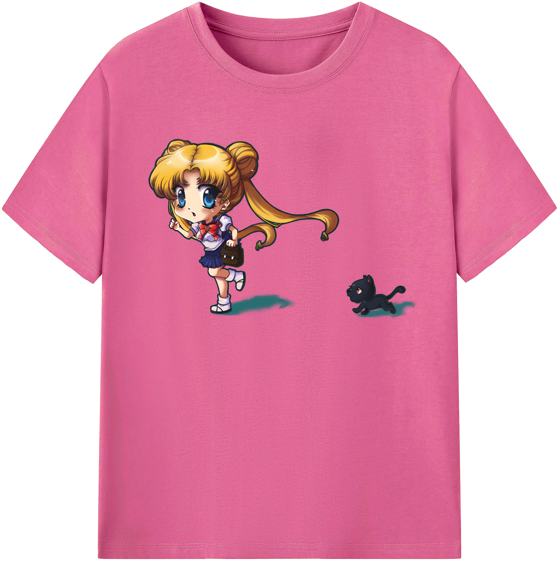 （画像用） 美少女戦士セーラームーン 愛野 美奈子 あいの みなこ Sailor Moon Aino Minako レディースカジュアルプリントTシャツ（綿100％）