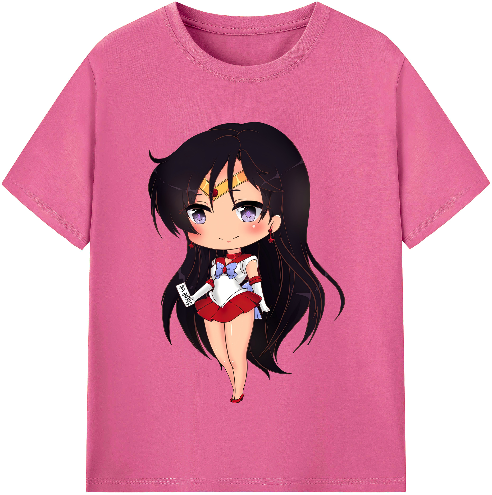 （画像用） 美少女戦士セーラームーン 火野レイ ひの レイ Sailor Moon Hino Rei （セーラーマーズ,Sailor Mars） レディースカジュアルプリントTシャツ（綿100％）