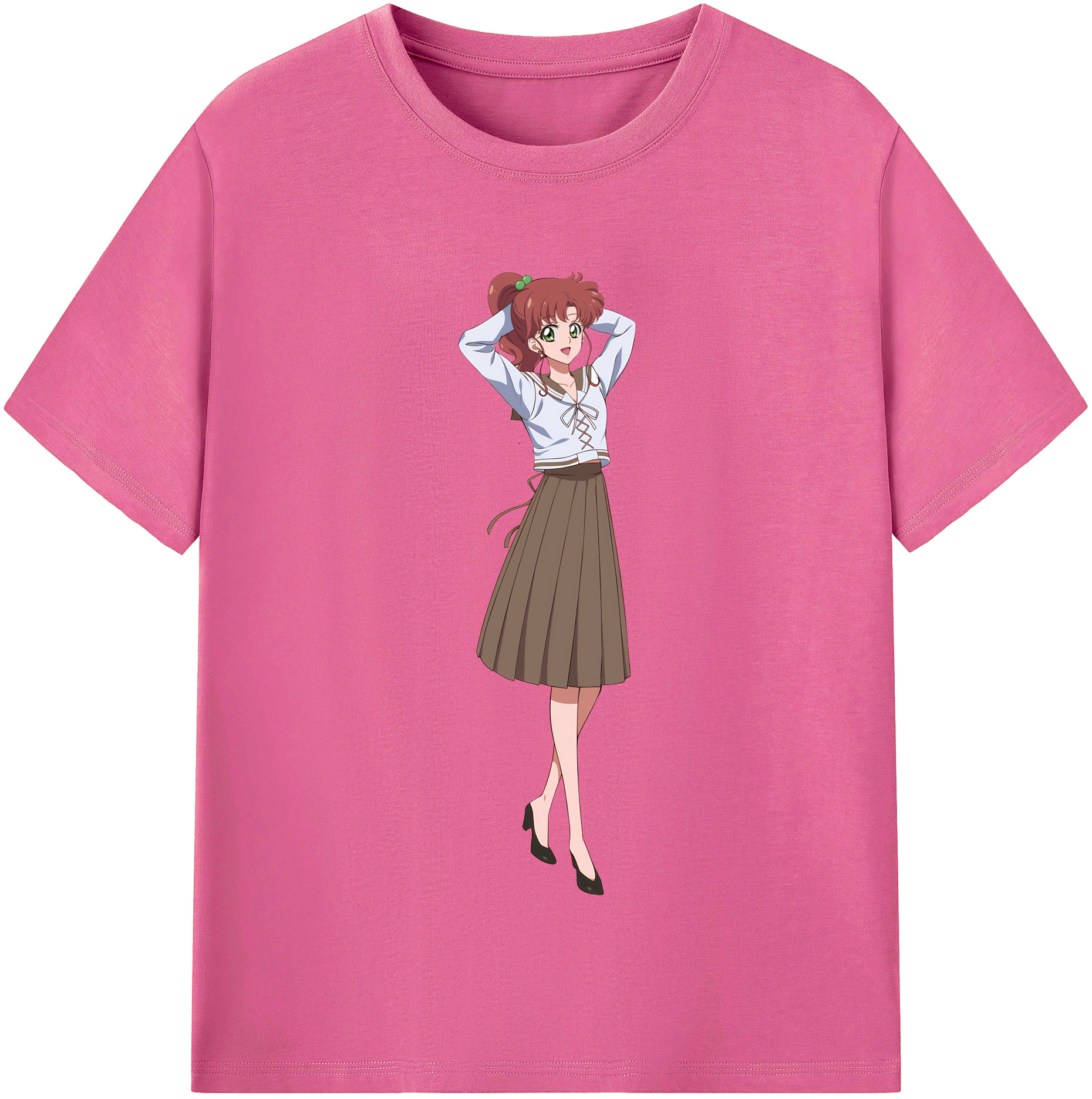 （画像用） 美少女戦士セーラームーン 木野 まこと きの まこと Sailor Moon Kino Makoto （セーラージュピター；Sailor Jupiter） レディースカジュアルプリントTシャツ（綿100％）