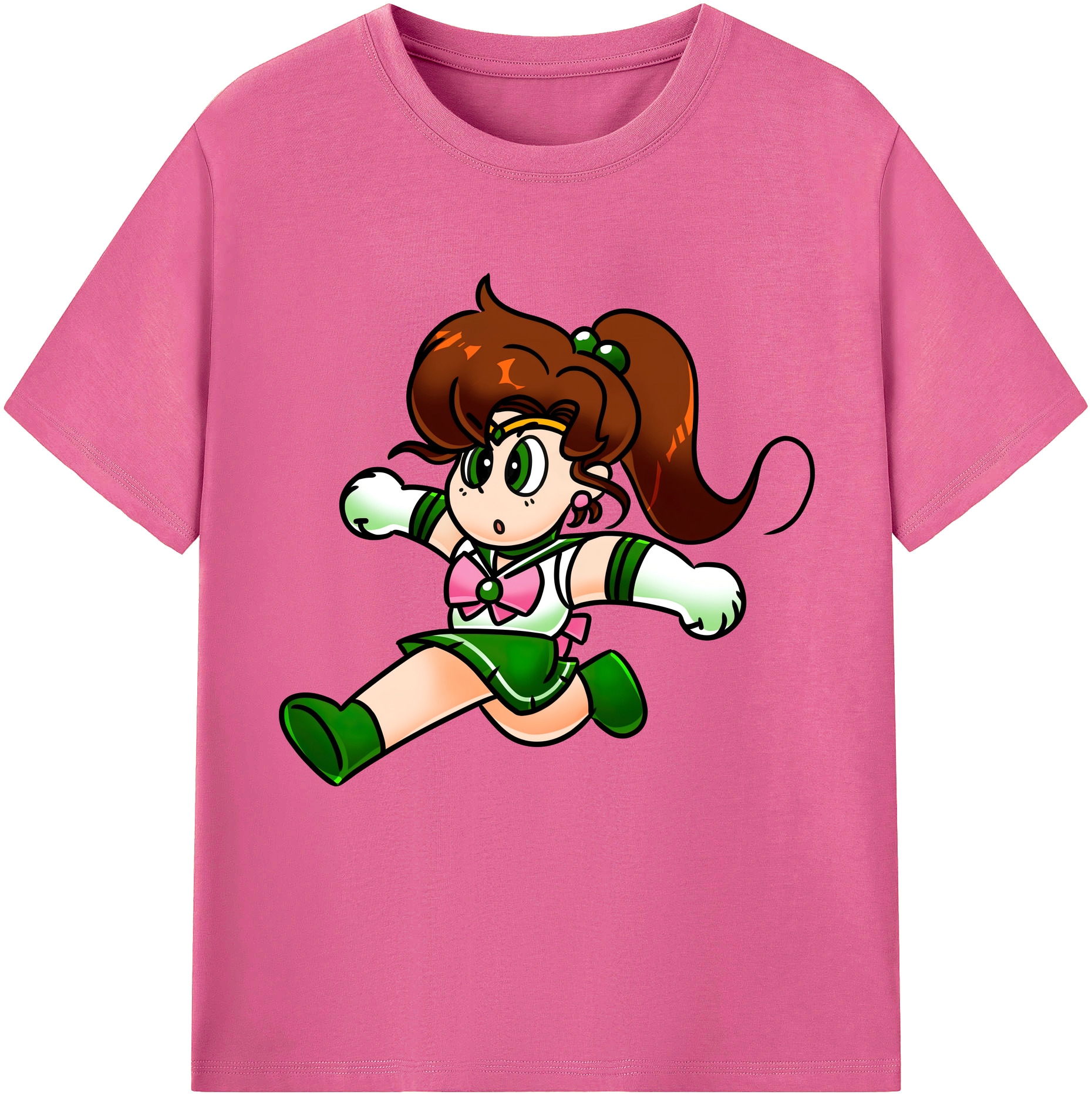 （画像用） 美少女戦士セーラームーン 木野 まこと きの まこと Sailor Moon Kino Makoto （セーラージュピター；Sailor Jupiter） レディースカジュアルプリントTシャツ（綿100％）