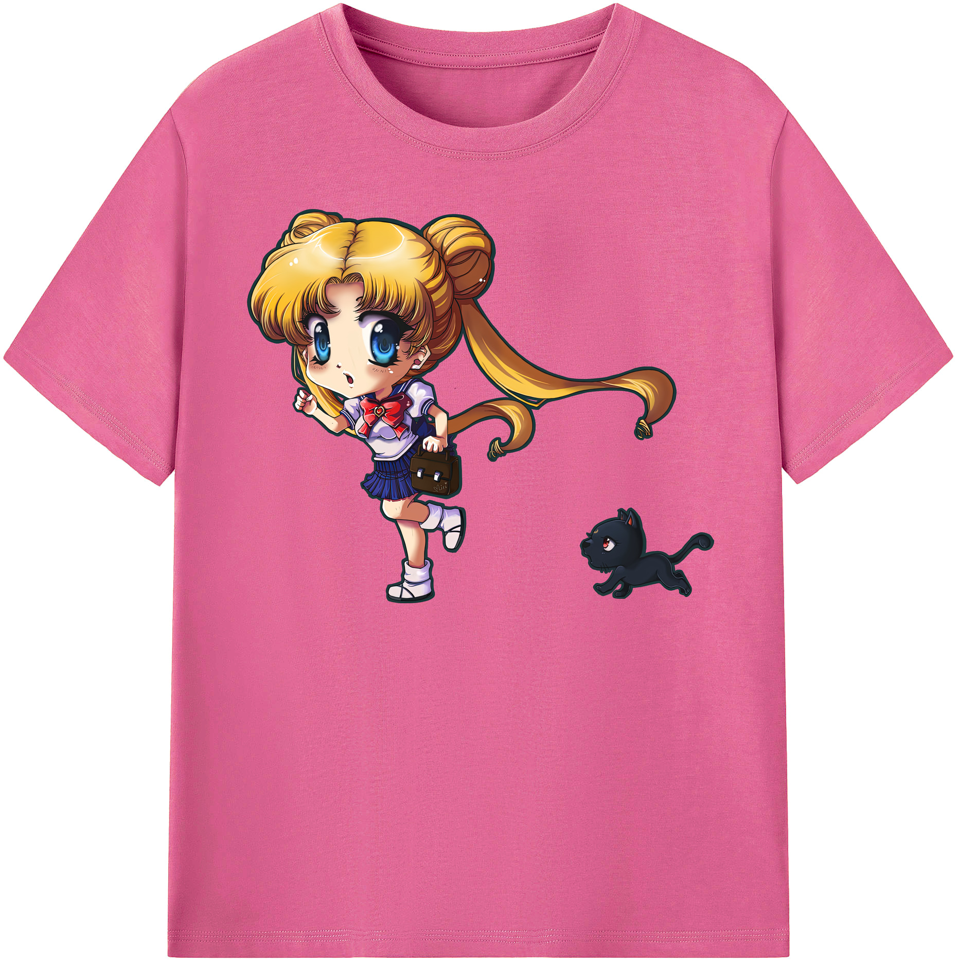 （画像用） 美少女戦士セーラームーン 愛野 美奈子 あいの みなこ Sailor Moon Aino Minako レディースカジュアルプリントTシャツ（綿100％）