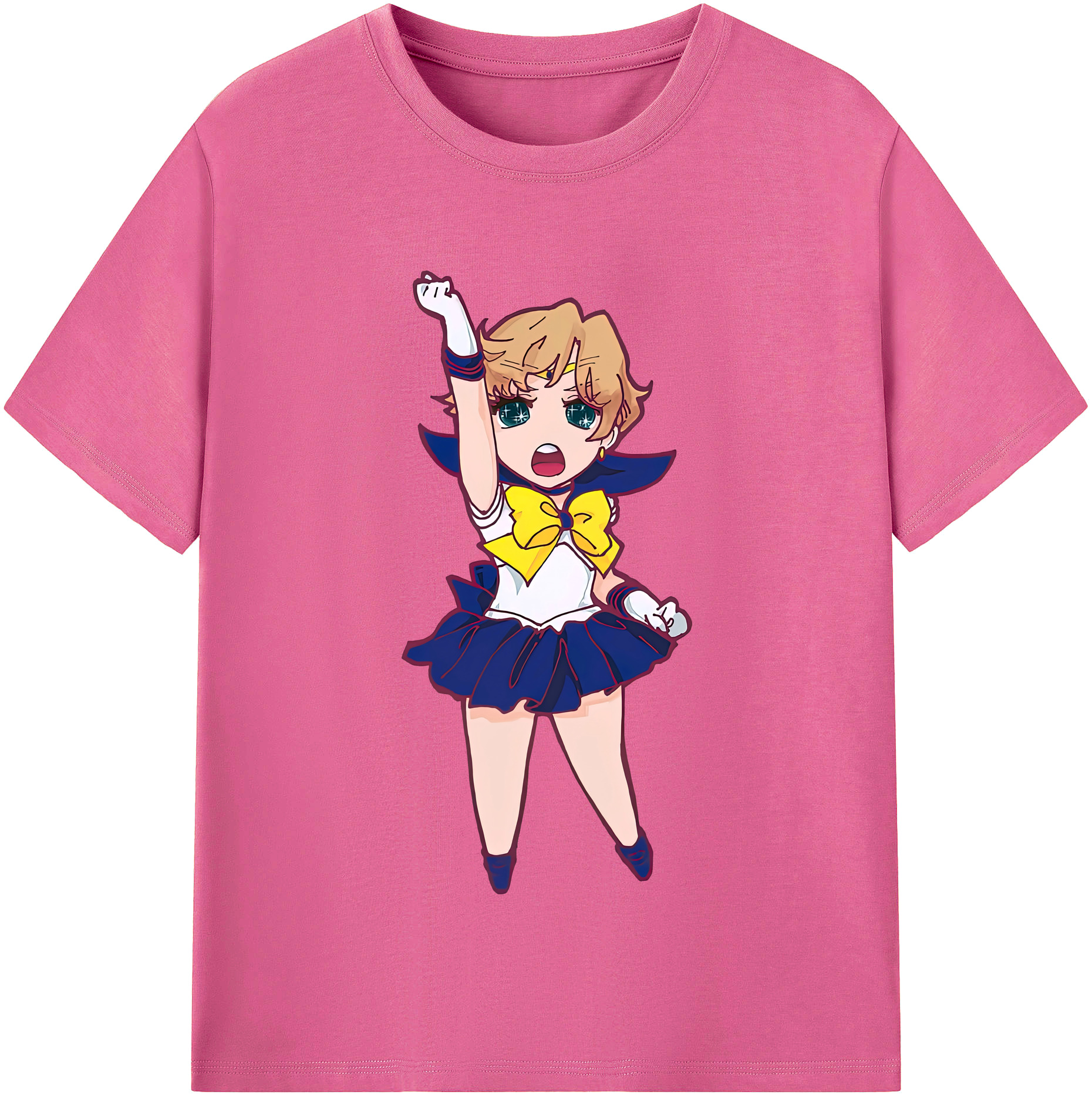 （画像用） 美少女戦士セーラームーン 天王はるか Sailor Moon Tenoh Haruka レディースカジュアルプリントTシャツ（綿100％）