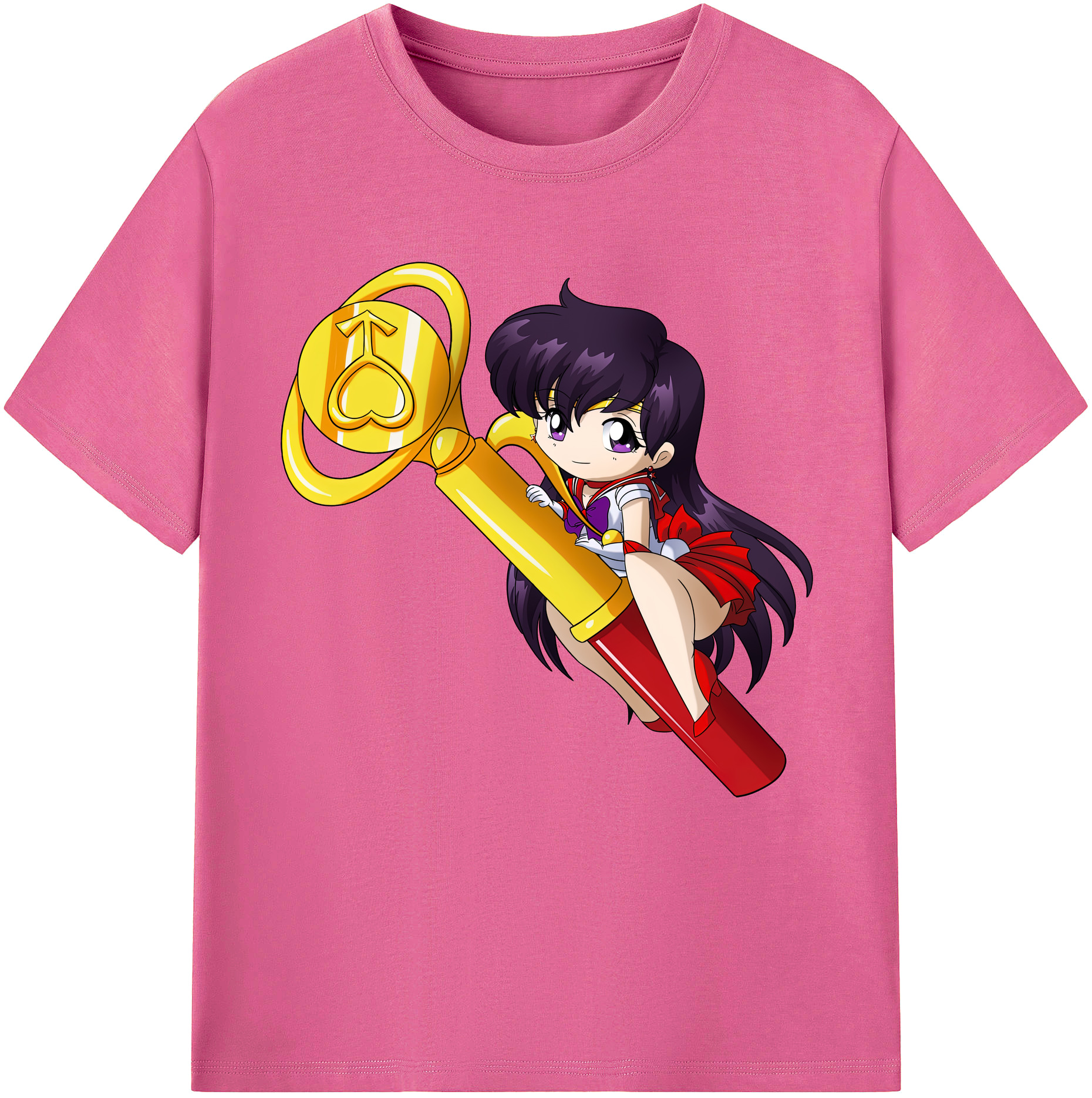 （画像用） 美少女戦士セーラームーン 火野レイ ひの レイ Sailor Moon Hino Rei （セーラーマーズ,Sailor Mars） レディースカジュアルプリントTシャツ（綿100％）
