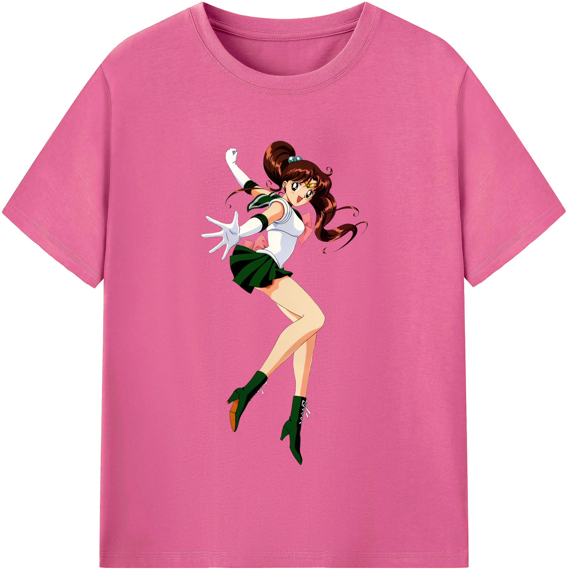 （画像用） 美少女戦士セーラームーン 木野 まこと きの まこと Sailor Moon Kino Makoto （セーラージュピター；Sailor Jupiter） レディースカジュアルプリントTシャツ（綿100％）