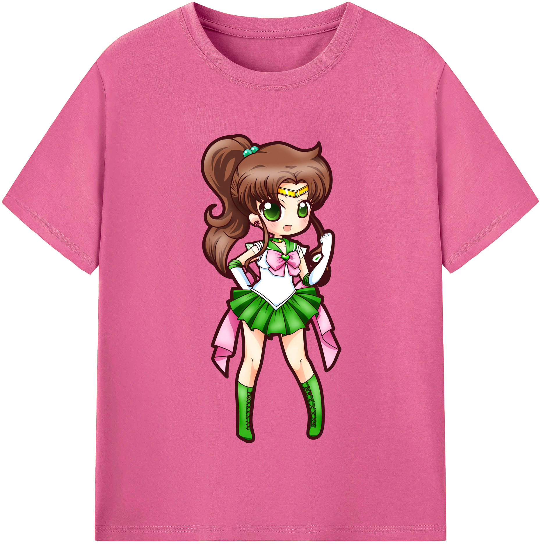 （画像用） 美少女戦士セーラームーン 木野 まこと きの まこと Sailor Moon Kino Makoto （セーラージュピター；Sailor Jupiter） レディースカジュアルプリントTシャツ（綿100％）