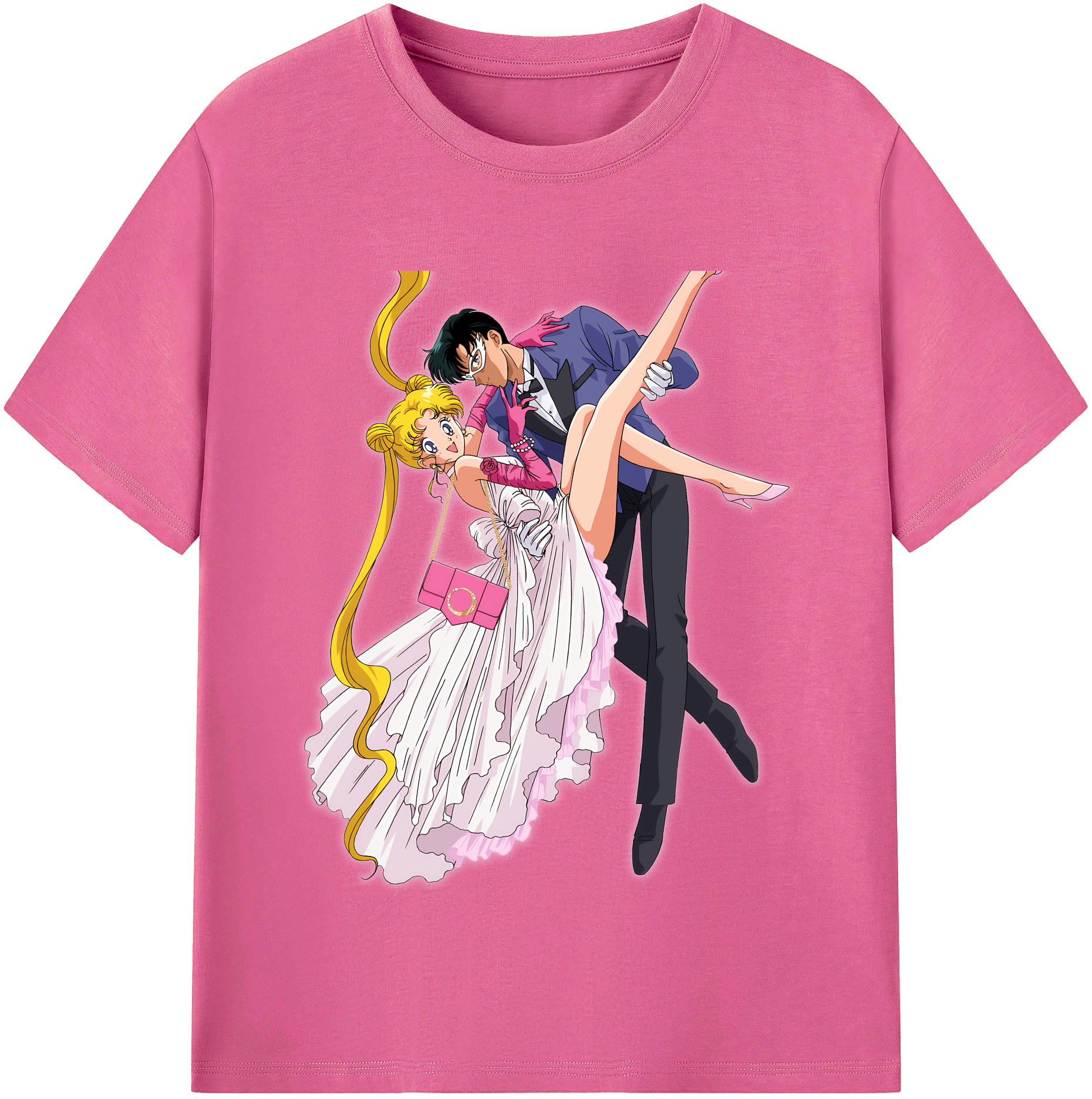 （画像用） 美少女戦士セーラームーン 愛野 美奈子 あいの みなこ Sailor Moon Aino Minako レディースカジュアルプリントTシャツ（綿100％）
