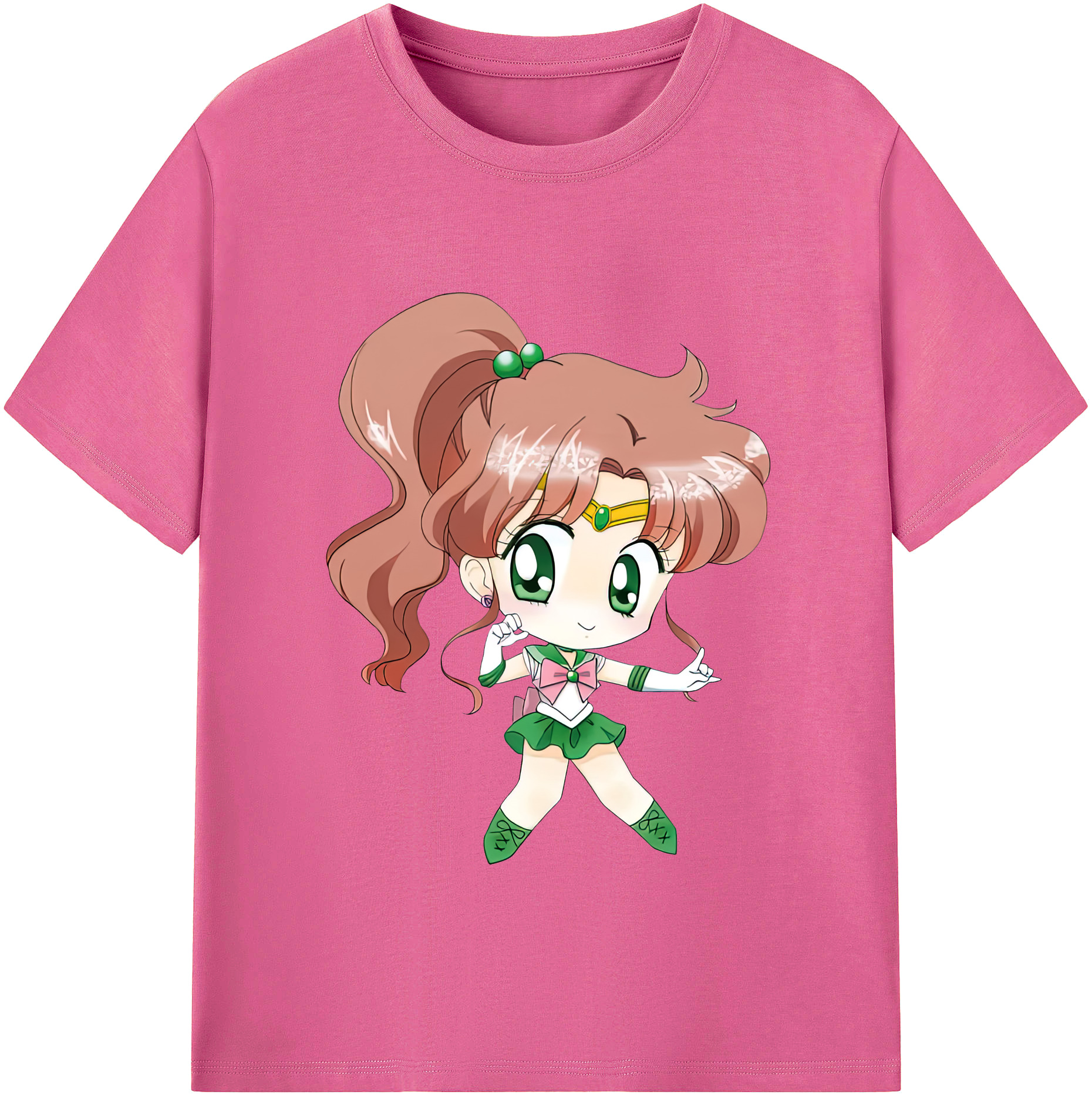 （画像用） 美少女戦士セーラームーン 木野 まこと きの まこと Sailor Moon Kino Makoto （セーラージュピター；Sailor Jupiter） レディースカジュアルプリントTシャツ（綿100％）