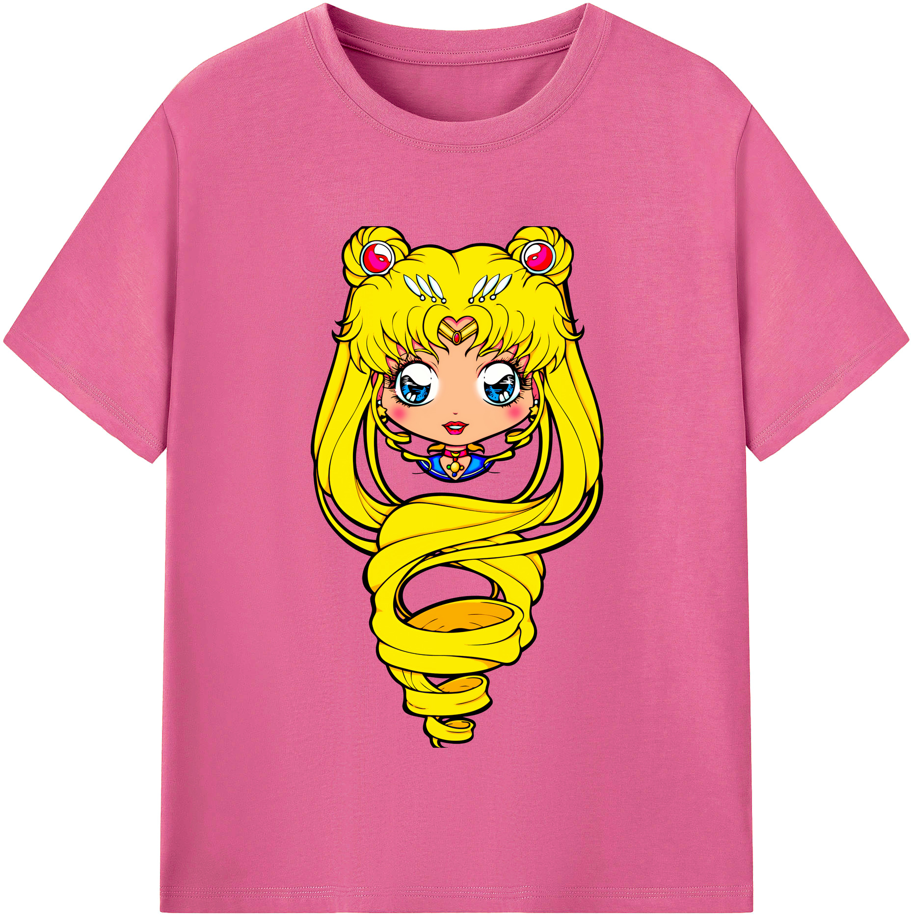 （画像用） 美少女戦士セーラームーン 月野 うさぎ つきの うさぎ Sailor Moon Tsukino Usagi レディースカジュアルプリントTシャツ（綿100％）