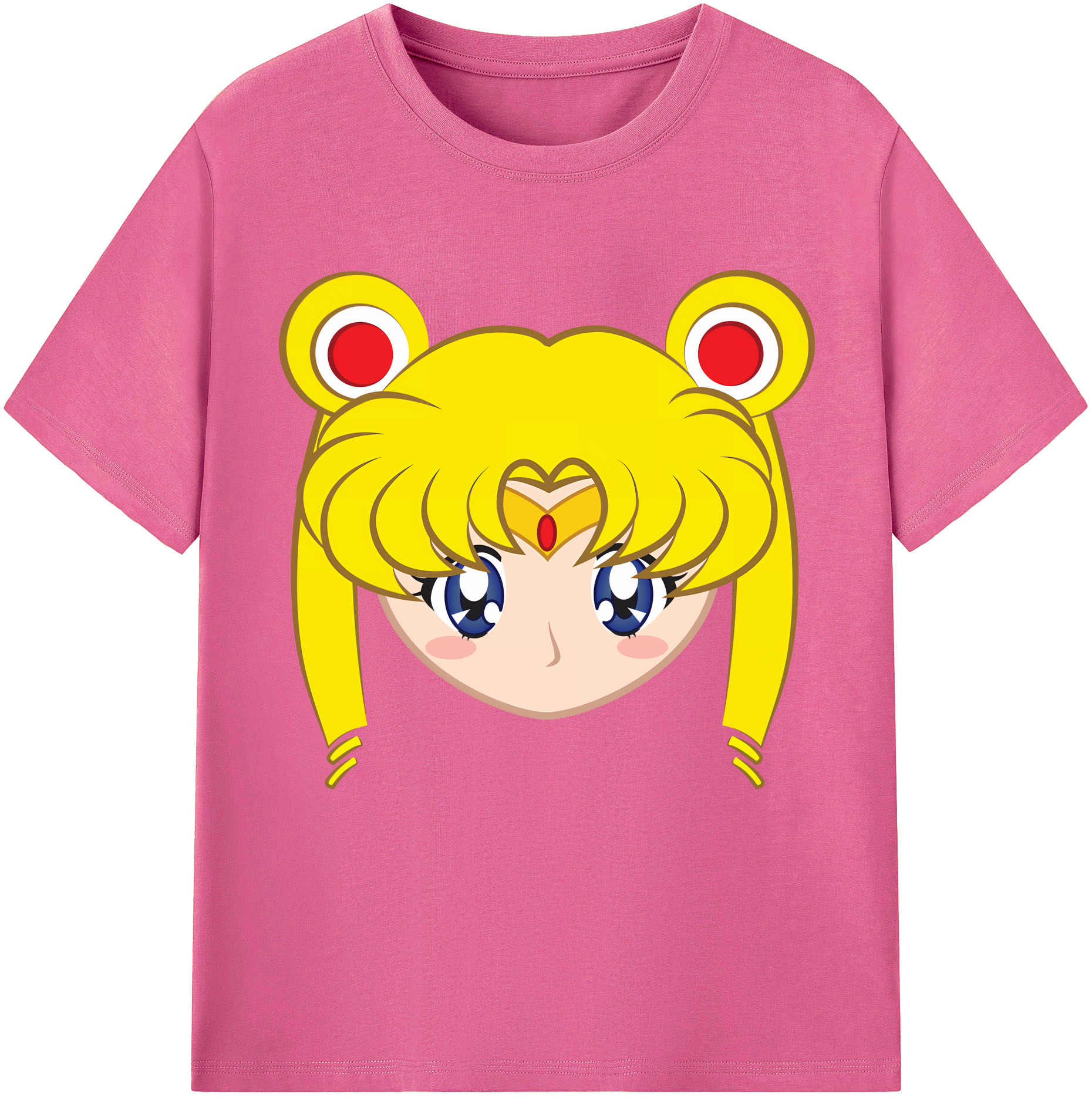 （画像用） 美少女戦士セーラームーン 月野 うさぎ つきの うさぎ Sailor Moon Tsukino Usagi レディースカジュアルプリントTシャツ（綿100％）