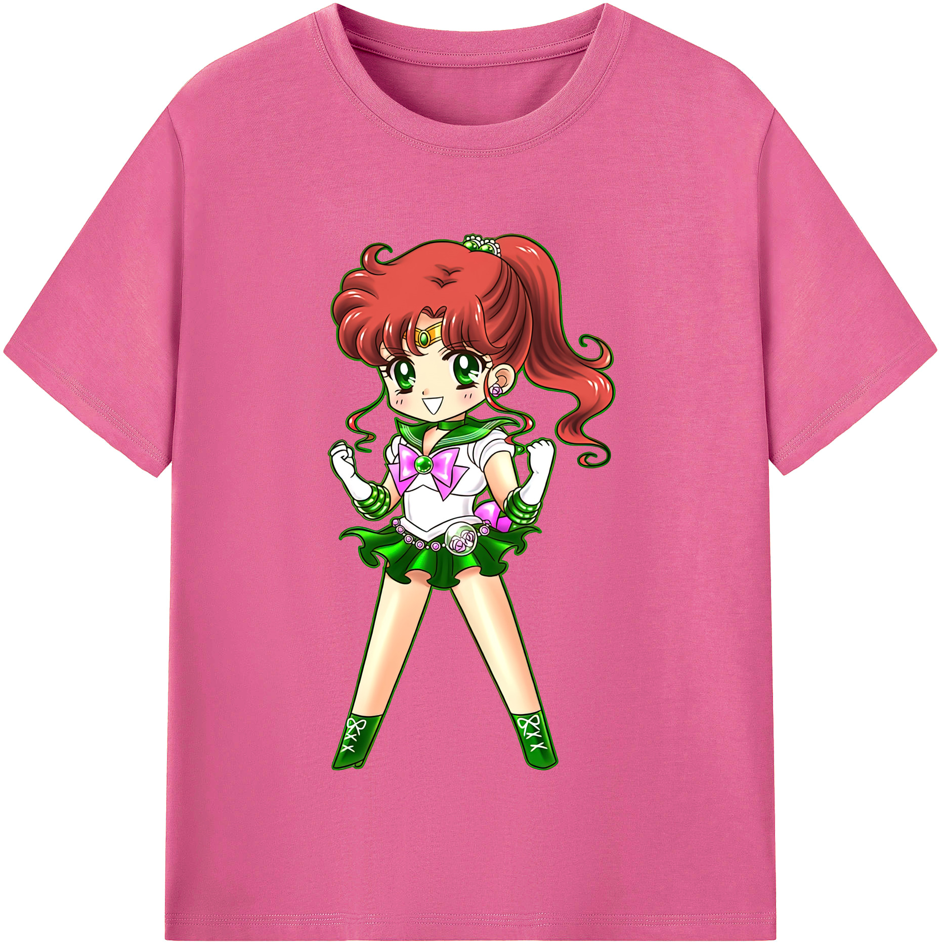 （画像用） 美少女戦士セーラームーン 木野 まこと きの まこと Sailor Moon Kino Makoto （セーラージュピター；Sailor Jupiter） レディースカジュアルプリントTシャツ（綿100％）