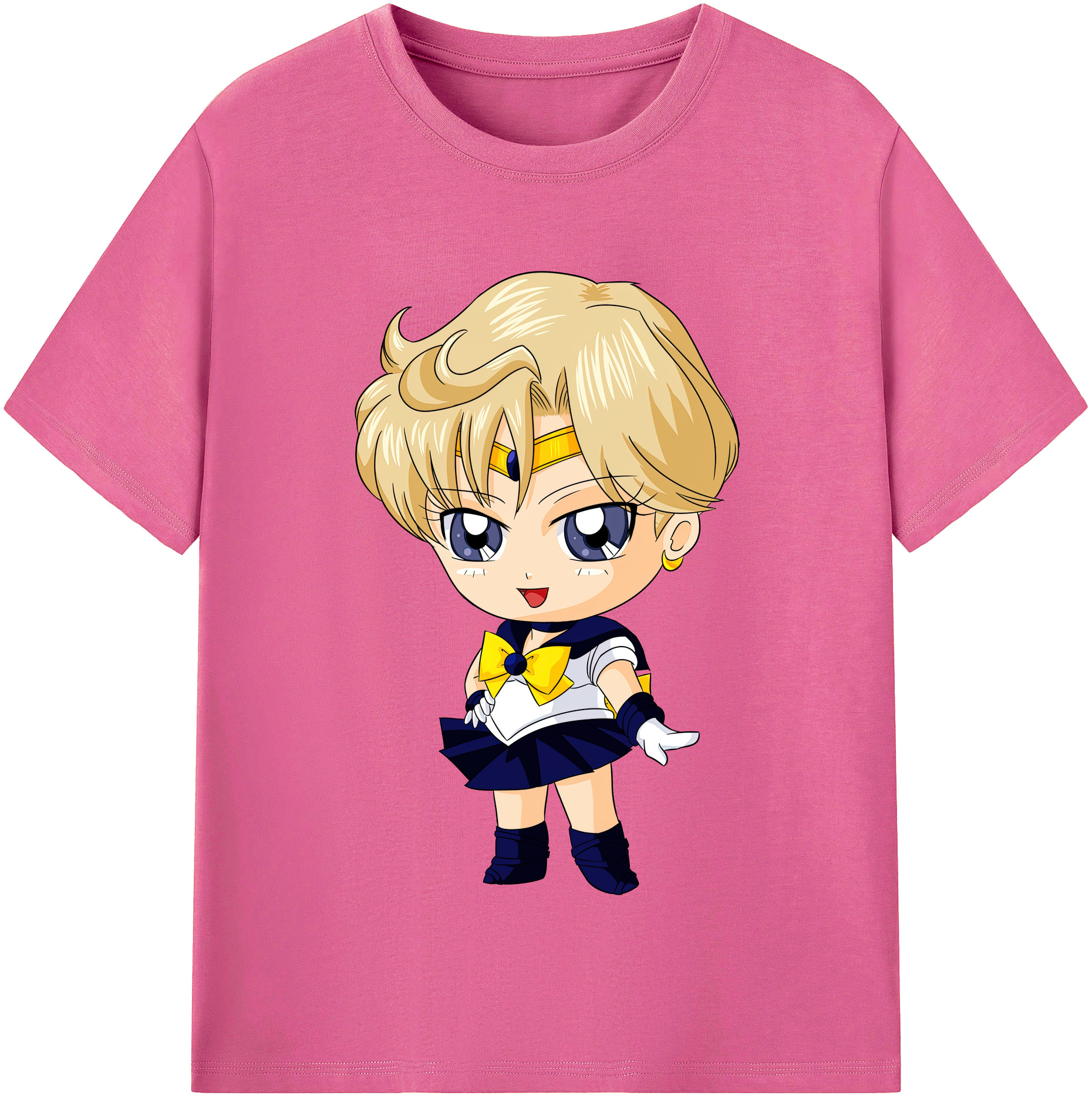 （画像用） 美少女戦士セーラームーン 天王はるか Sailor Moon Tenoh Haruka レディースカジュアルプリントTシャツ（綿100％）