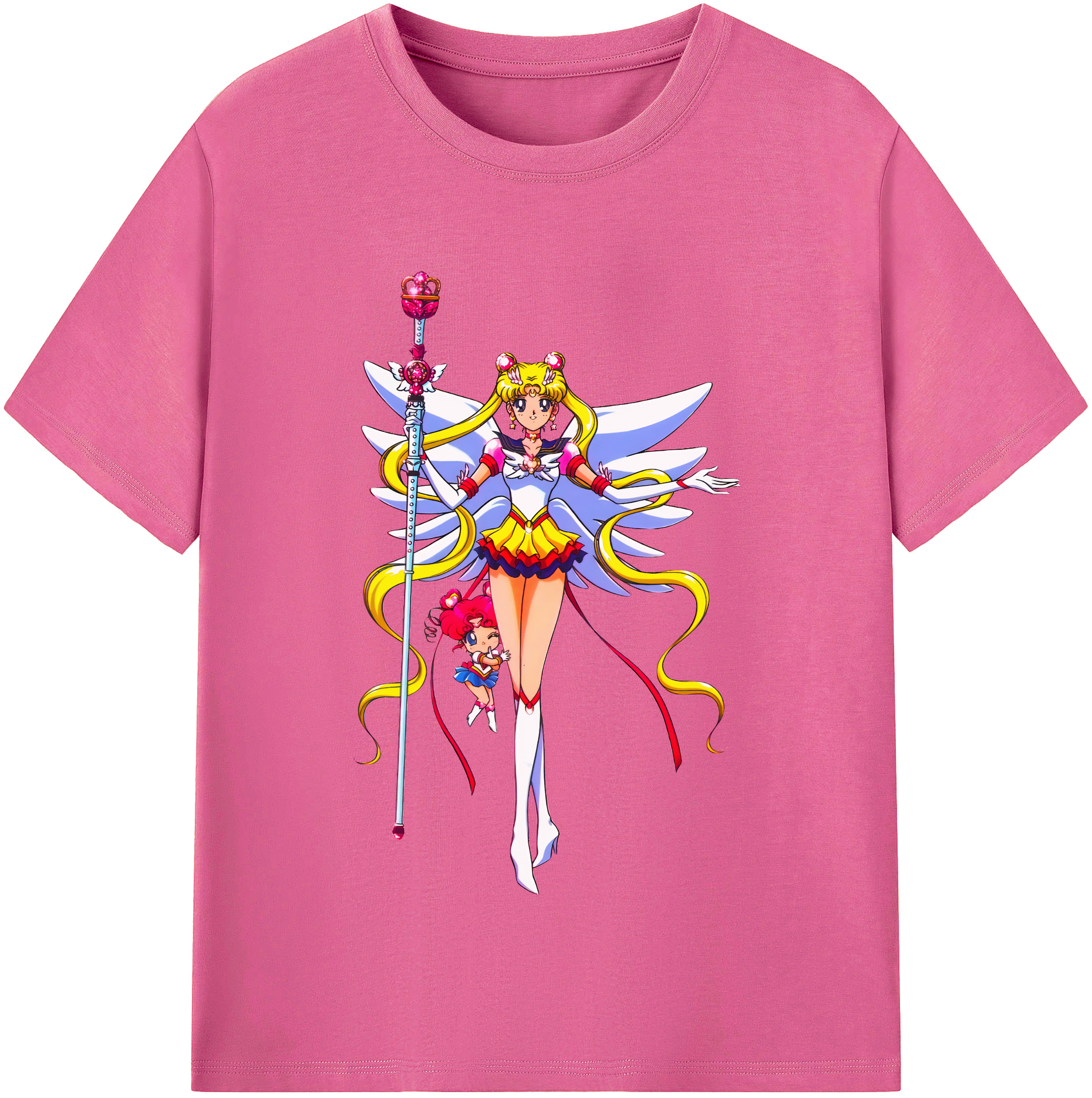 （画像用） 美少女戦士セーラームーン 月野 うさぎ つきの うさぎ Sailor Moon Tsukino Usagi レディースカジュアルプリントTシャツ（綿100％）