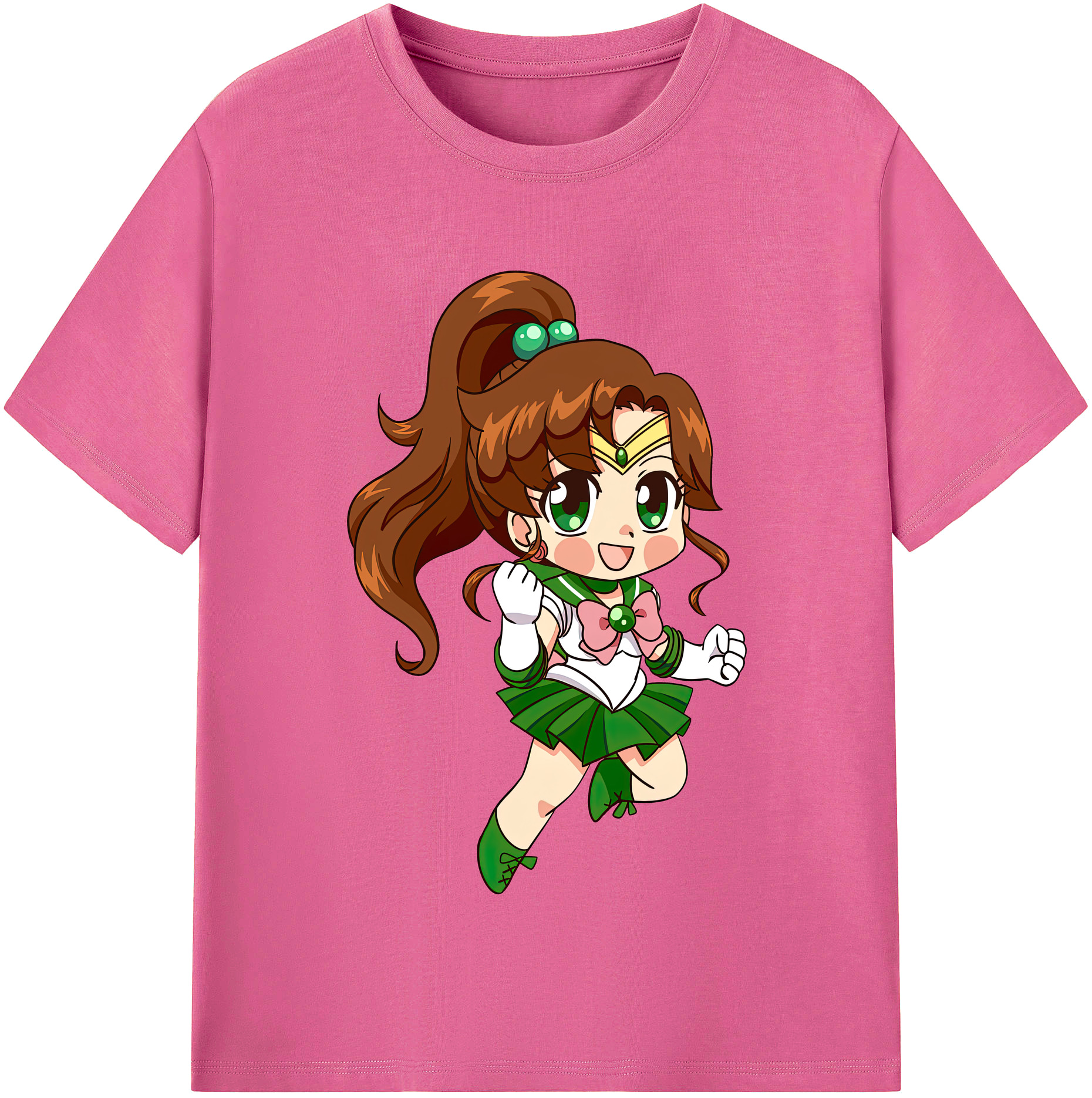 （画像用） 美少女戦士セーラームーン 木野 まこと きの まこと Sailor Moon Kino Makoto （セーラージュピター；Sailor Jupiter） レディースカジュアルプリントTシャツ（綿100％）