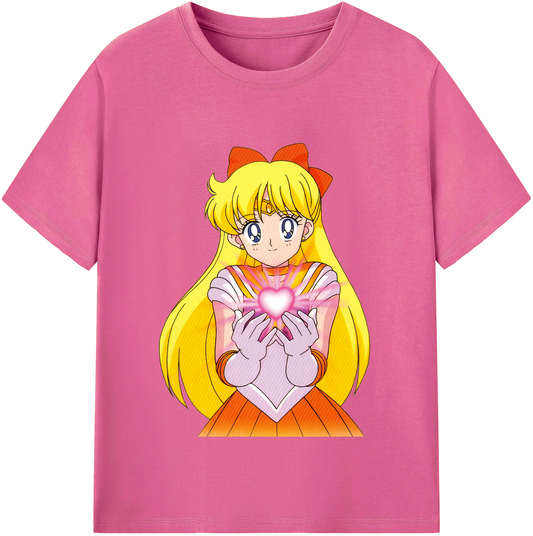 （画像用） 美少女戦士セーラームーン 愛野 美奈子 あいの みなこ Sailor Moon Aino Minako レディースカジュアルプリントTシャツ（綿100％）