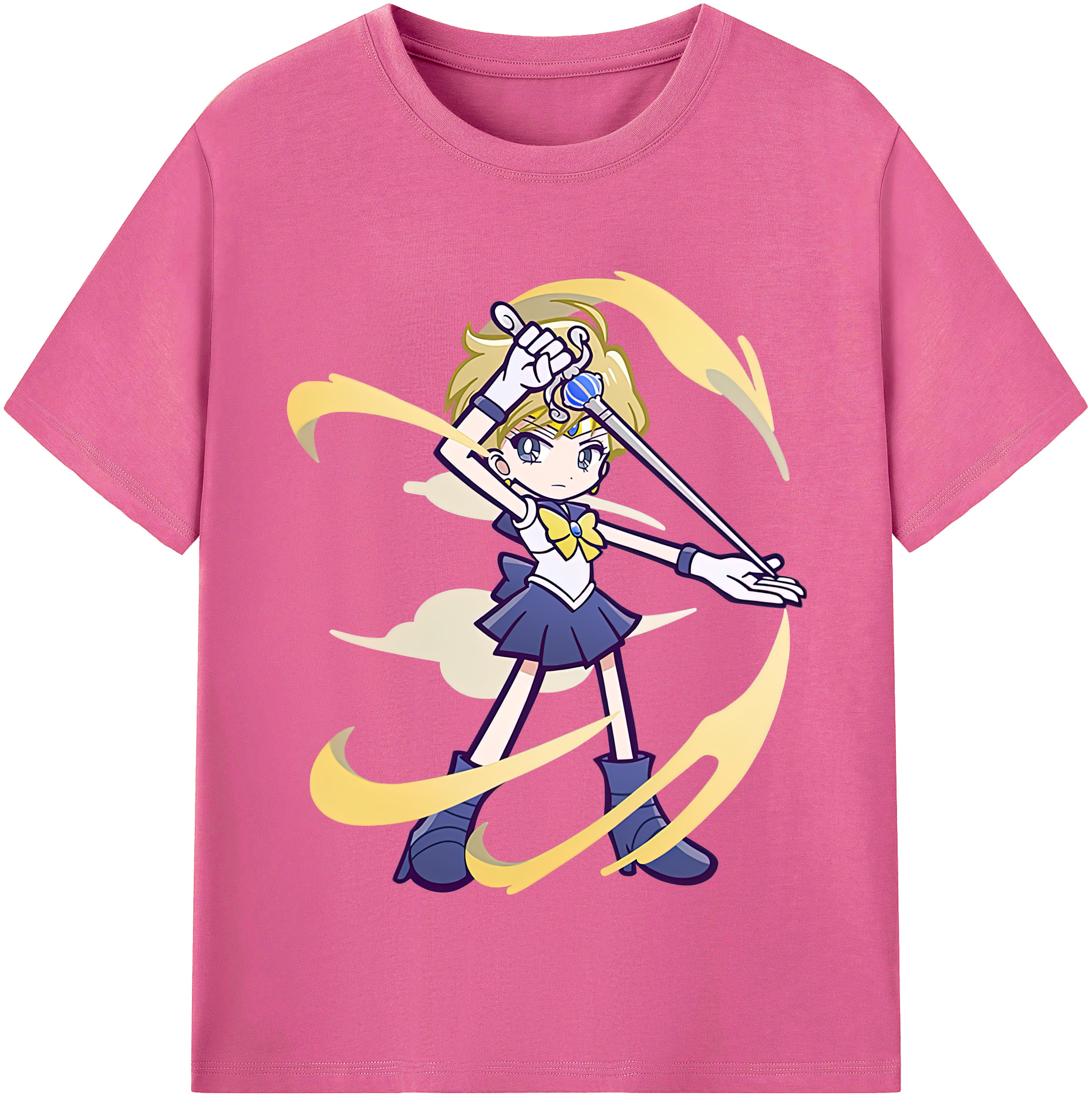 （画像用） 美少女戦士セーラームーン 天王はるか Sailor Moon Tenoh Haruka レディースカジュアルプリントTシャツ（綿100％）