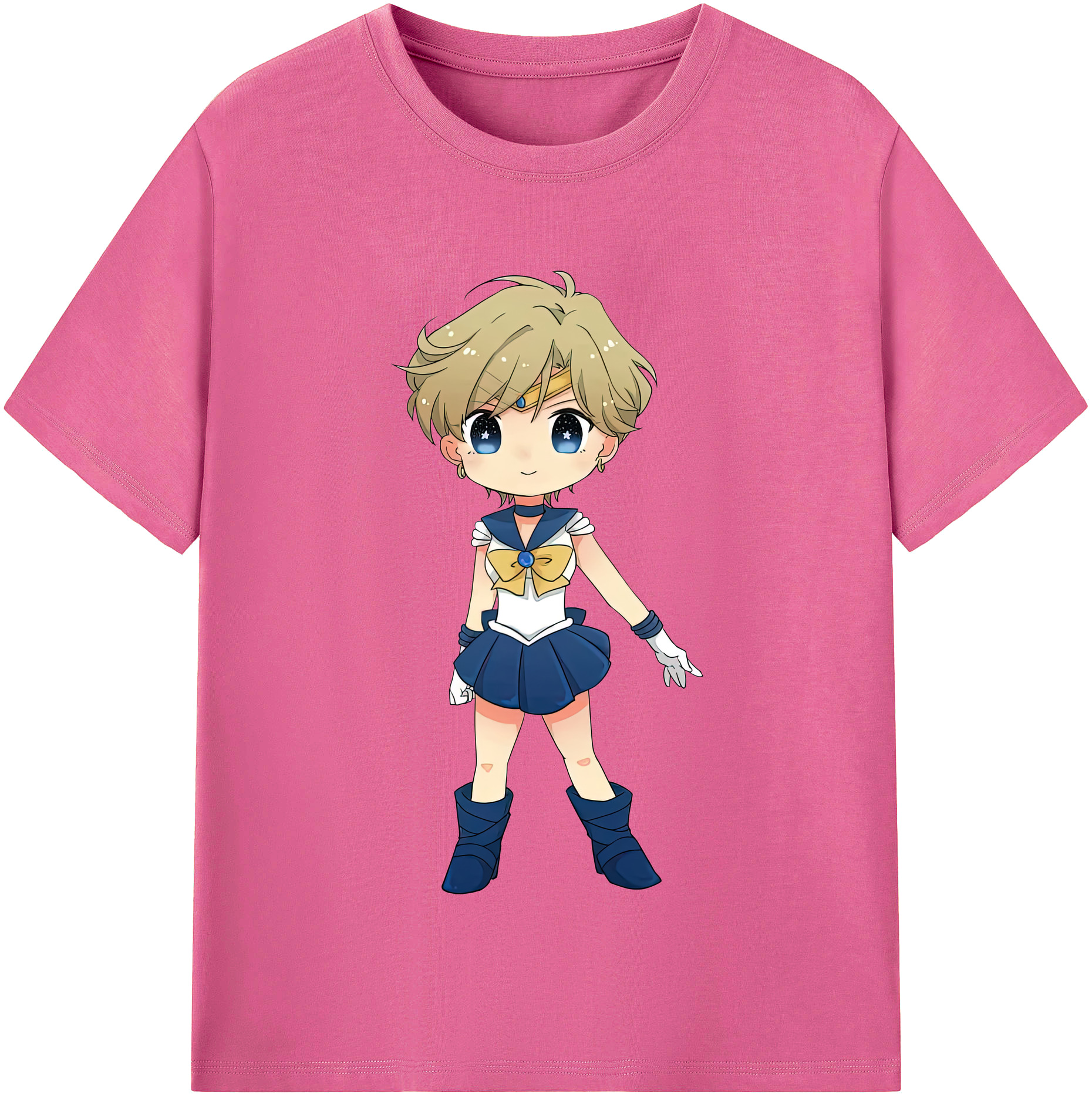 （画像用） 美少女戦士セーラームーン 天王はるか Sailor Moon Tenoh Haruka レディースカジュアルプリントTシャツ（綿100％）