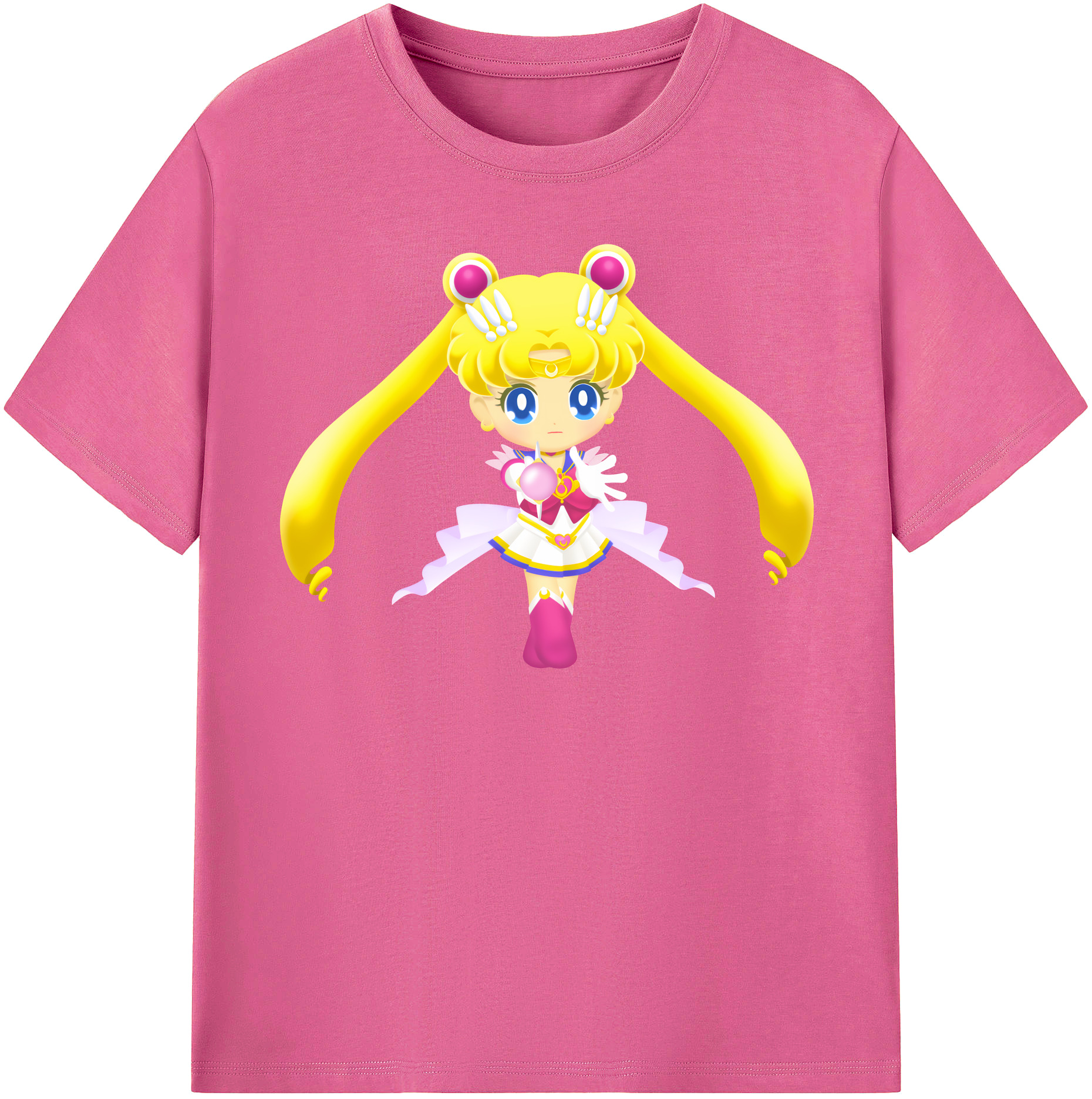 （画像用） 美少女戦士セーラームーン 月野 うさぎ つきの うさぎ Sailor Moon Tsukino Usagi レディースカジュアルプリントTシャツ（綿100％）