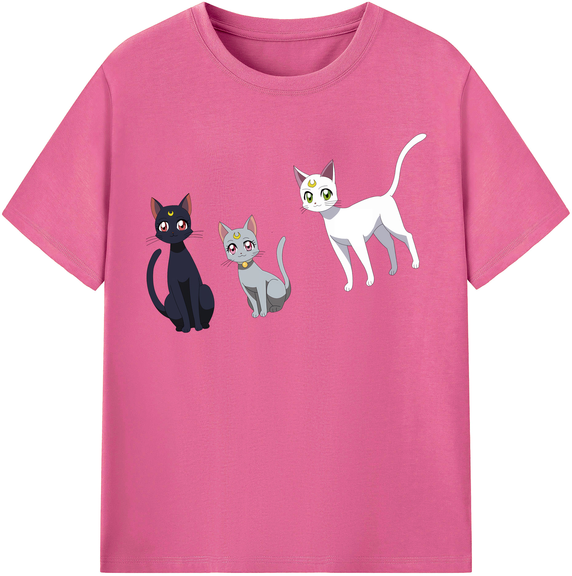 （画像用） 美少女戦士セーラームーン Sailor Moon レディースカジュアルプリントTシャツ（綿100％）