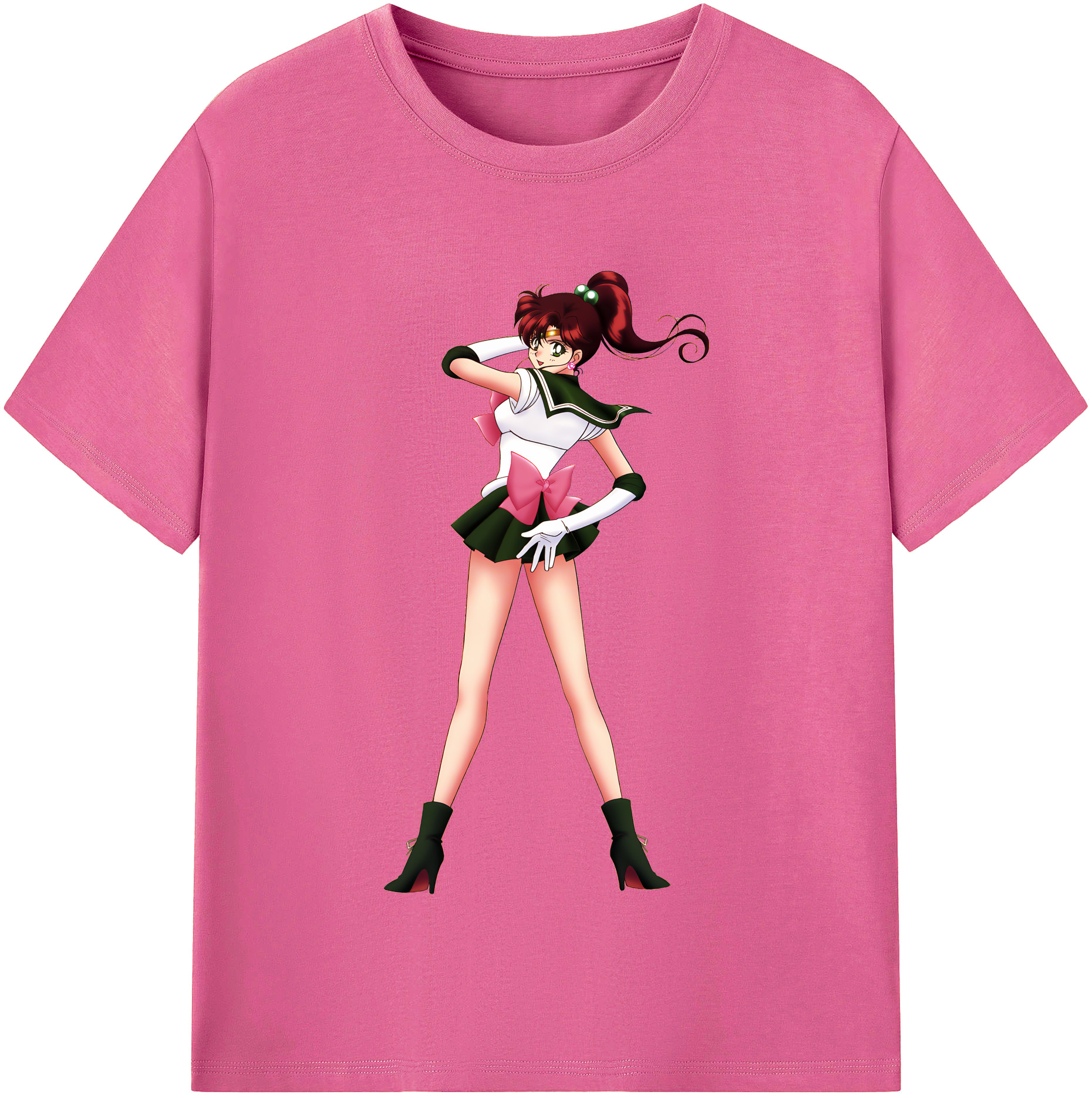 （画像用） 美少女戦士セーラームーン 木野 まこと きの まこと Sailor Moon Kino Makoto （セーラージュピター；Sailor Jupiter） レディースカジュアルプリントTシャツ（綿100％）
