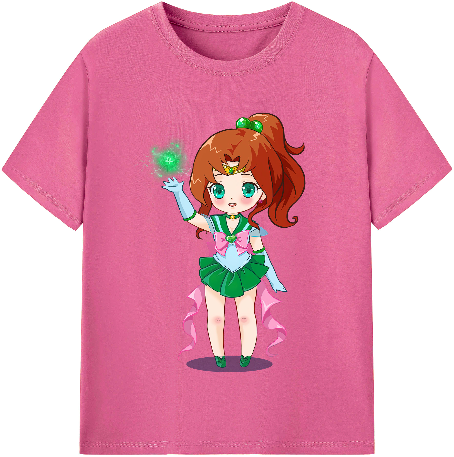 （画像用） 美少女戦士セーラームーン 木野 まこと きの まこと Sailor Moon Kino Makoto （セーラージュピター；Sailor Jupiter） レディースカジュアルプリントTシャツ（綿100％）