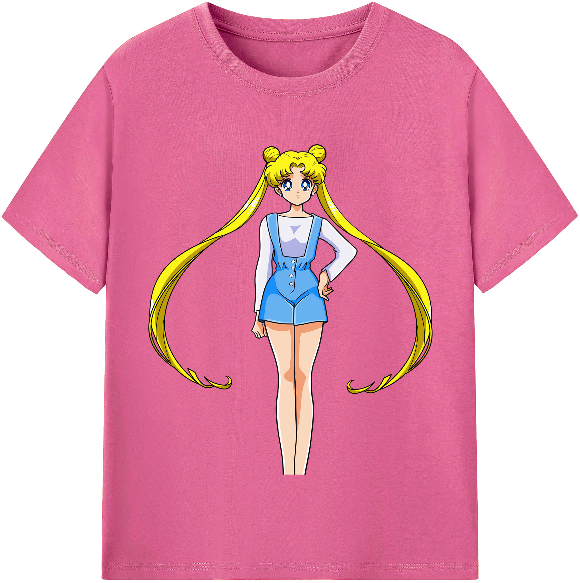 （画像用） 美少女戦士セーラームーン 愛野 美奈子 あいの みなこ Sailor Moon Aino Minako レディースカジュアルプリントTシャツ（綿100％）