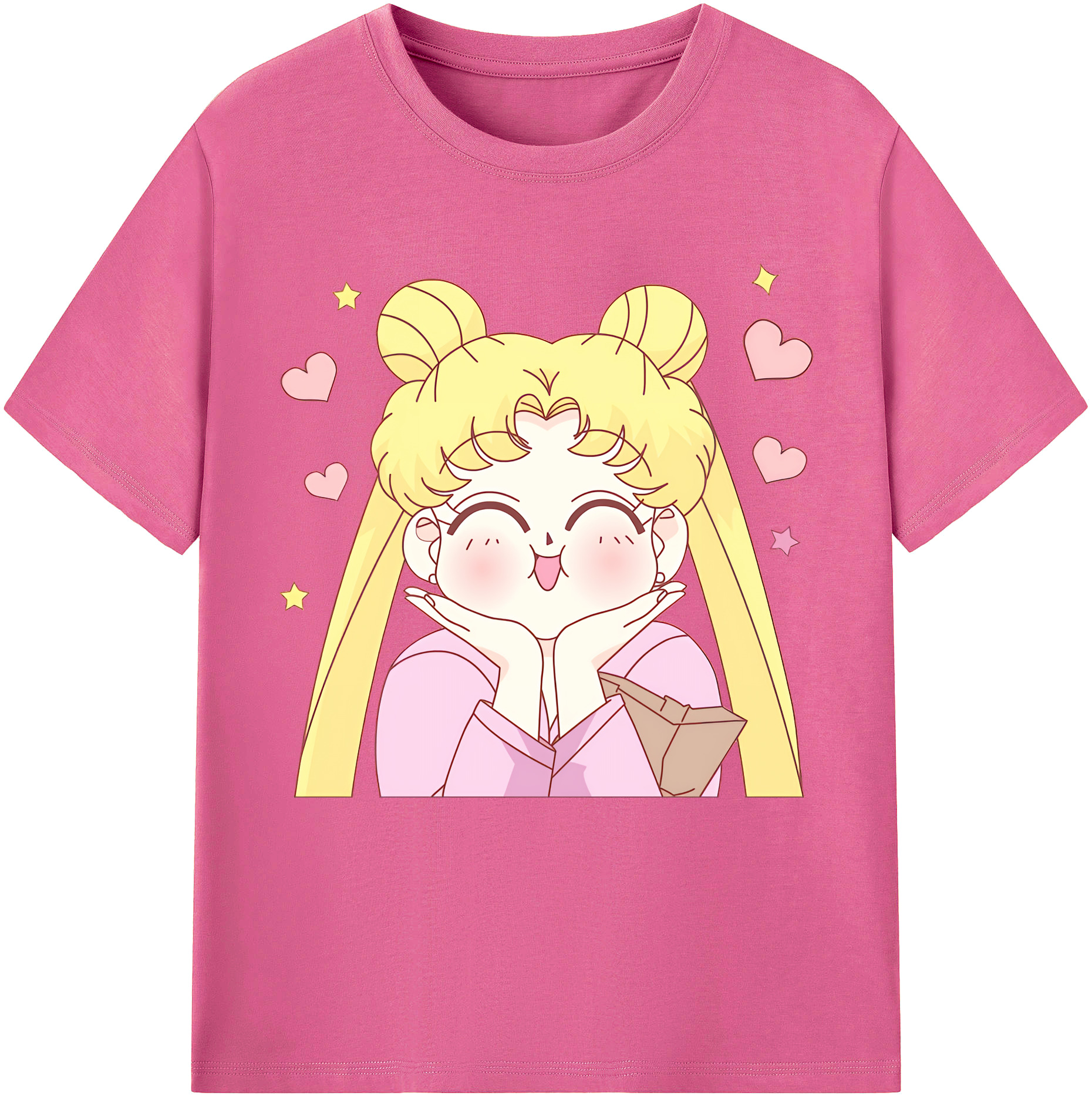 （画像用） 美少女戦士セーラームーン 愛野 美奈子 あいの みなこ Sailor Moon Aino Minako レディースカジュアルプリントTシャツ（綿100％）