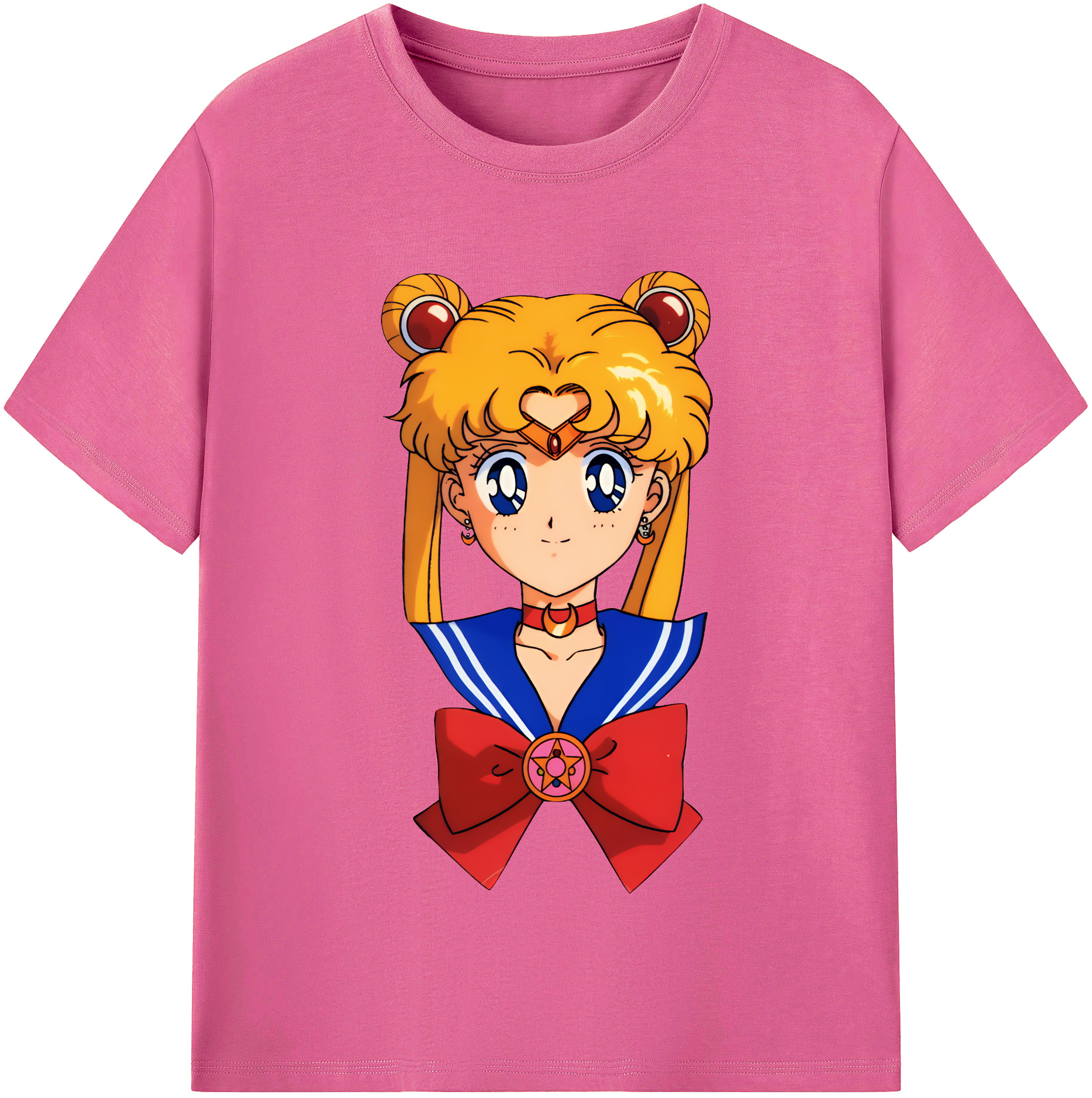 （画像用） 美少女戦士セーラームーン 月野 うさぎ つきの うさぎ Sailor Moon Tsukino Usagi レディースカジュアルプリントTシャツ（綿100％）