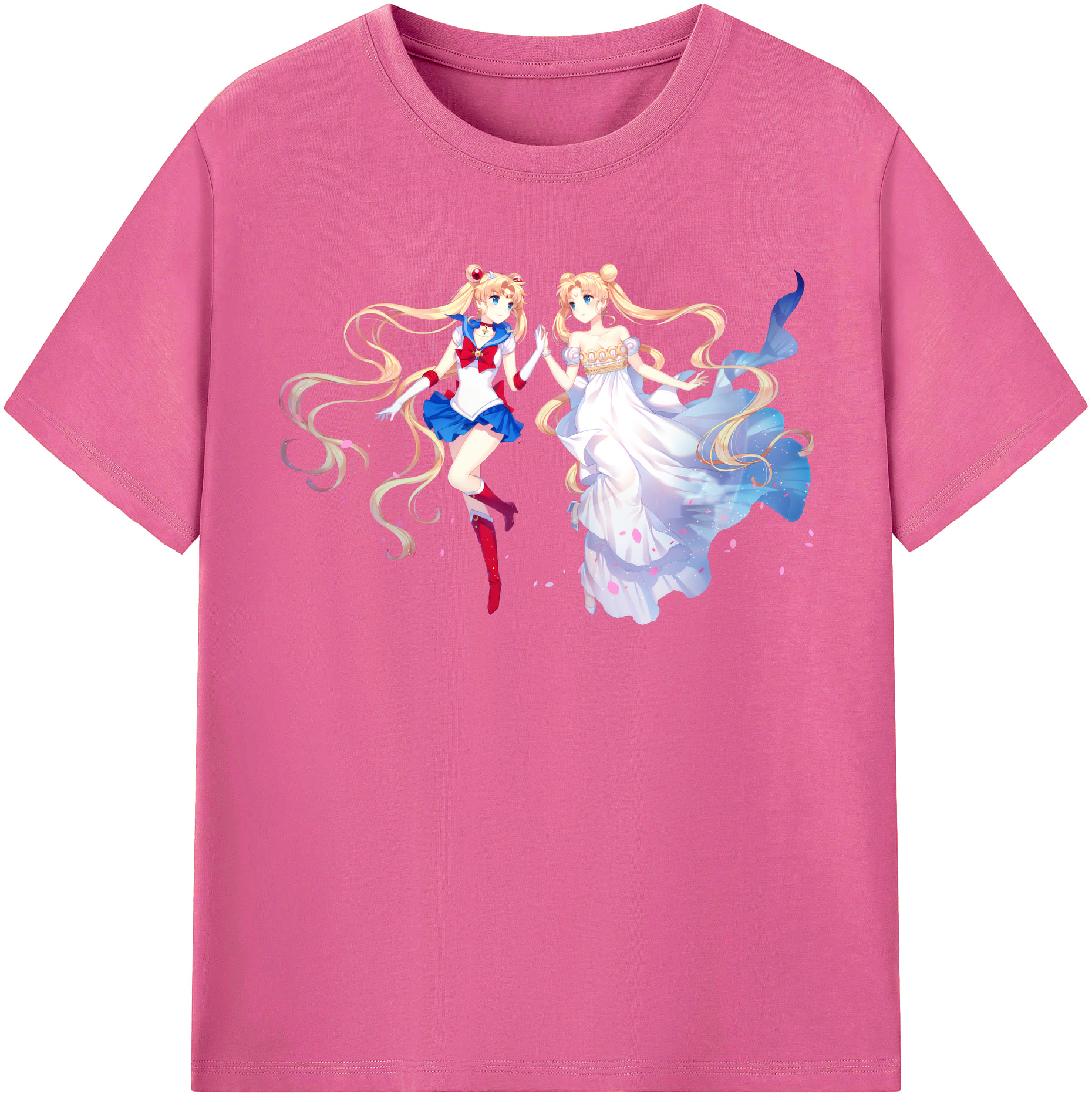 （画像用） 美少女戦士セーラームーン 月野 うさぎ つきの うさぎ Sailor Moon Tsukino Usagi レディースカジュアルプリントTシャツ（綿100％）