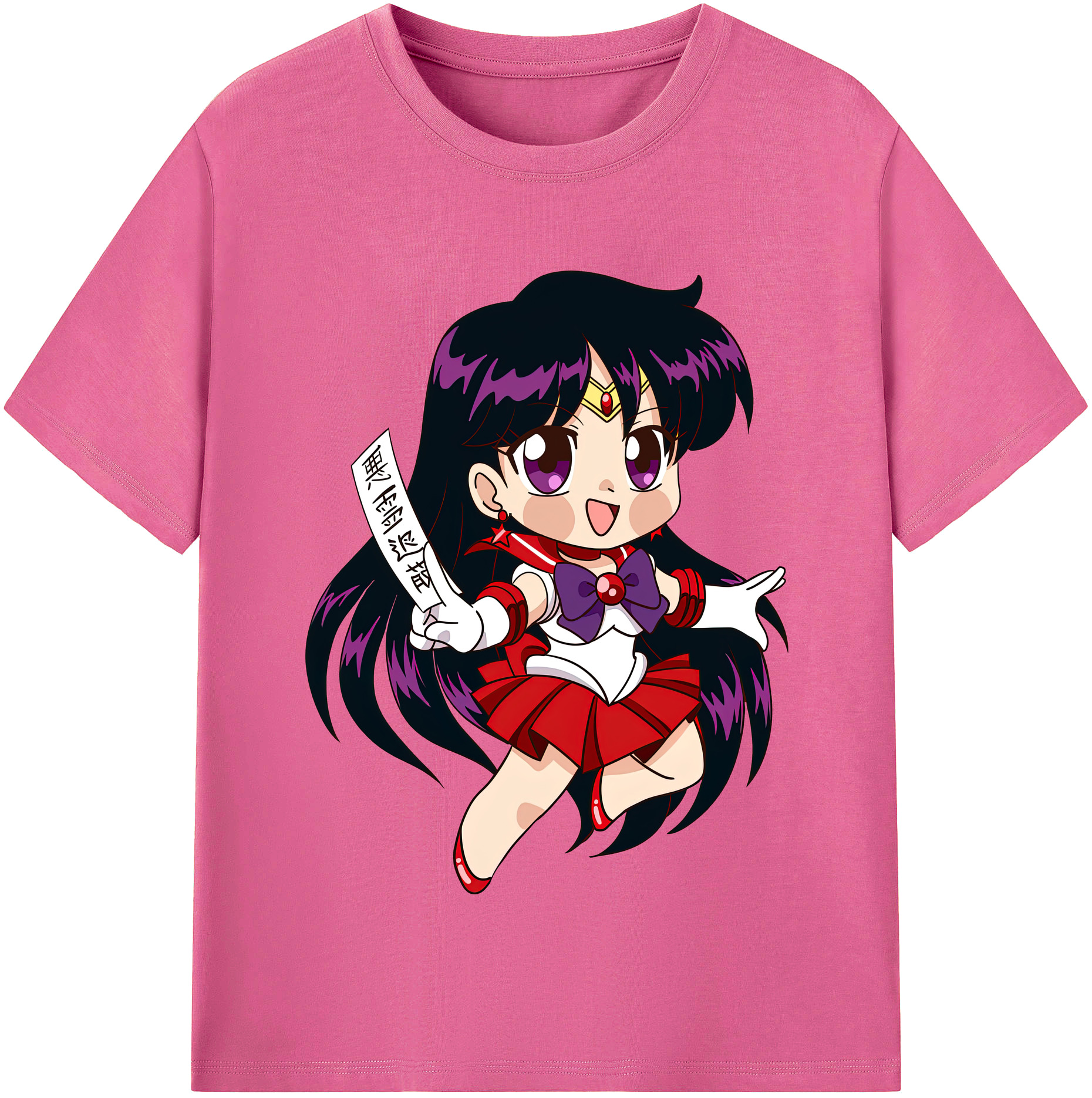 （画像用） 美少女戦士セーラームーン 火野レイ ひの レイ Sailor Moon Hino Rei （セーラーマーズ,Sailor Mars） レディースカジュアルプリントTシャツ（綿100％）