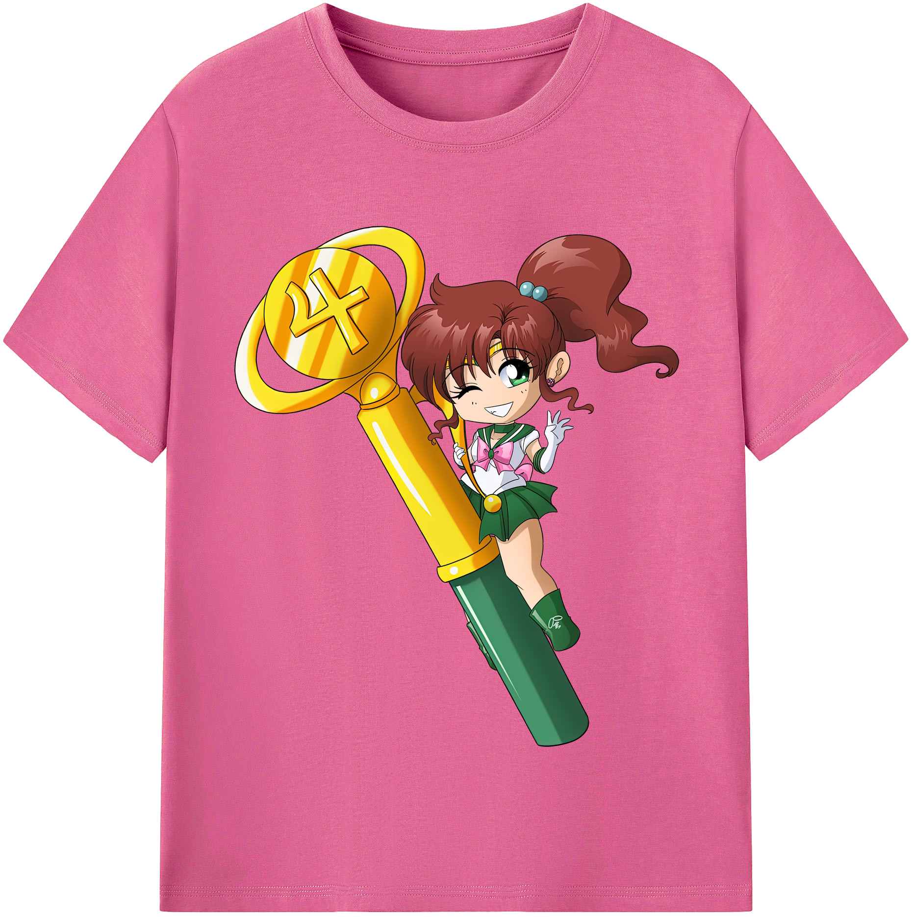 （画像用） 美少女戦士セーラームーン 木野 まこと きの まこと Sailor Moon Kino Makoto （セーラージュピター；Sailor Jupiter） レディースカジュアルプリントTシャツ（綿100％）