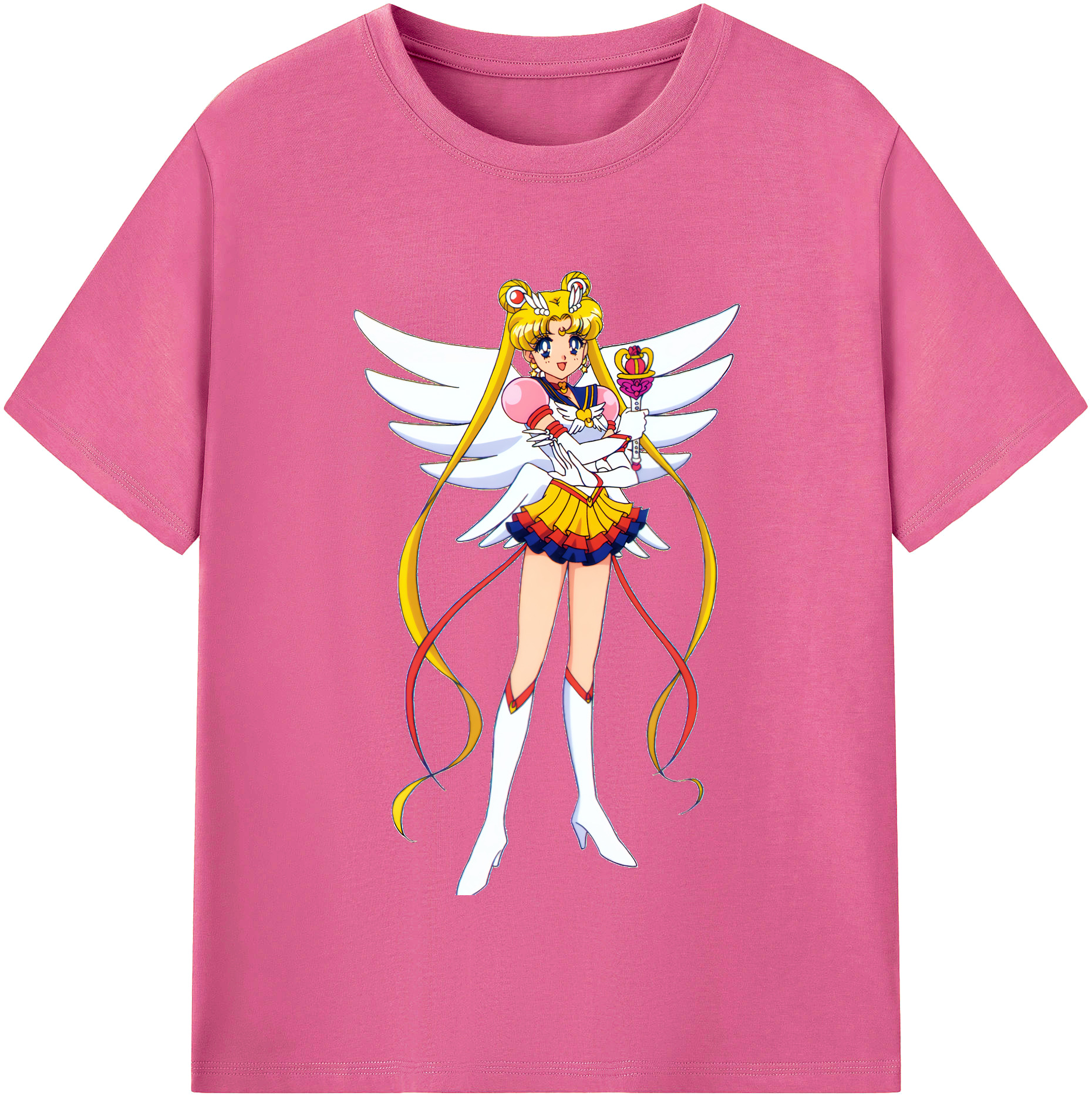（画像用） 美少女戦士セーラームーン 月野 うさぎ つきの うさぎ Sailor Moon Tsukino Usagi レディースカジュアルプリントTシャツ（綿100％）