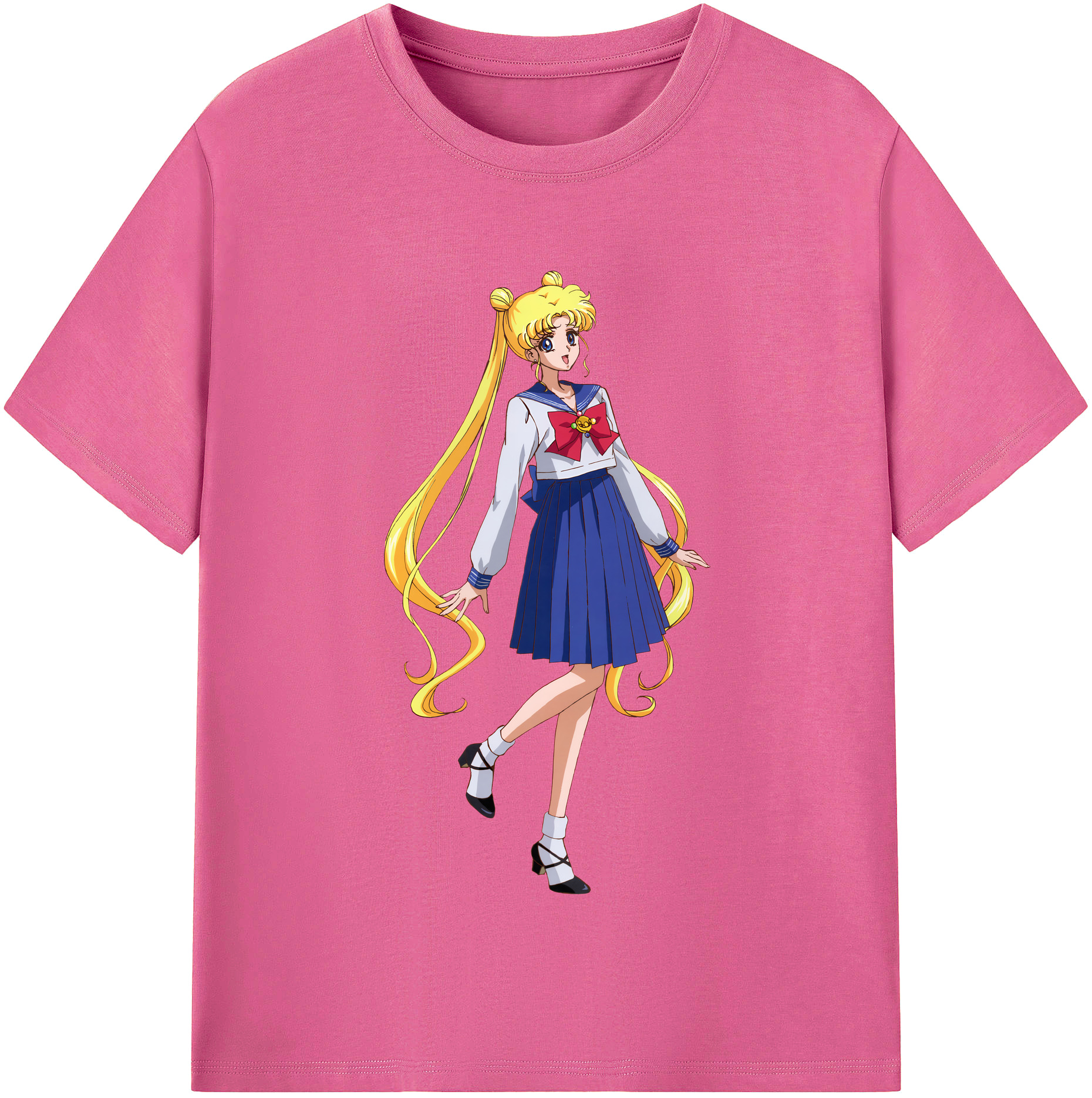 （画像用） 美少女戦士セーラームーン 愛野 美奈子 あいの みなこ Sailor Moon Aino Minako レディースカジュアルプリントTシャツ（綿100％）