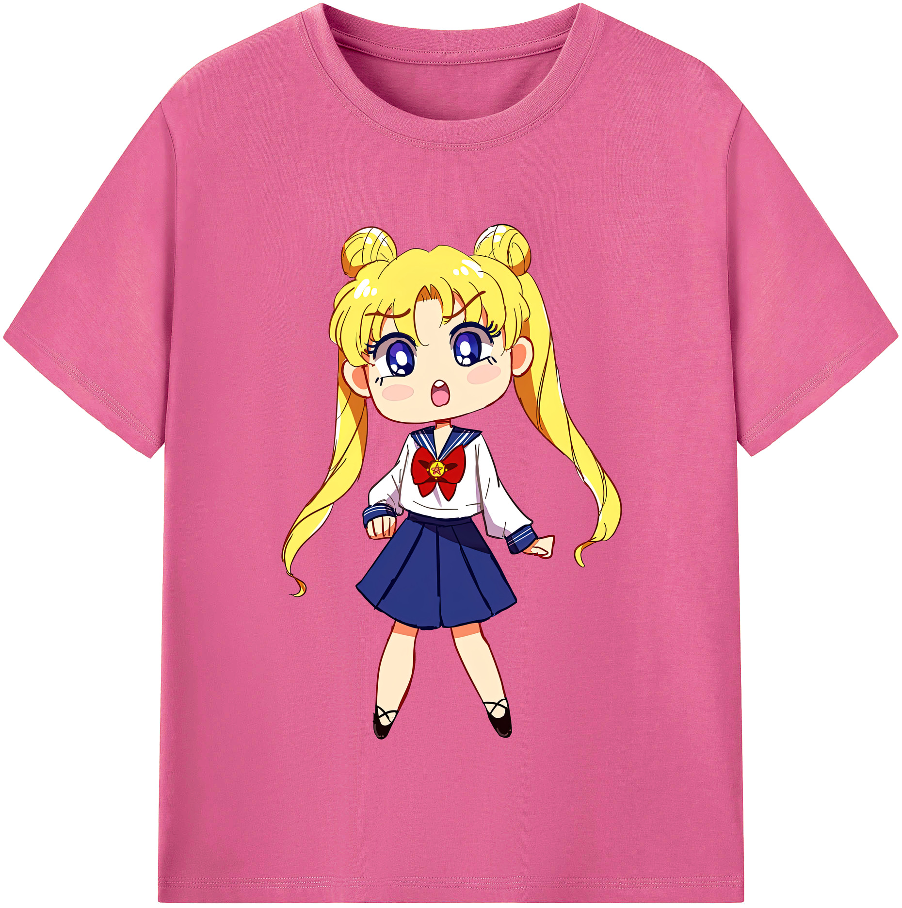 （画像用） 美少女戦士セーラームーン 愛野 美奈子 あいの みなこ Sailor Moon Aino Minako レディースカジュアルプリントTシャツ（綿100％）