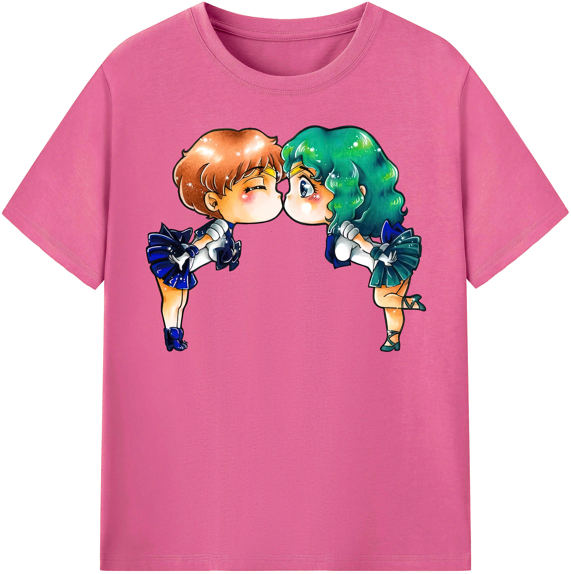 （画像用） 美少女戦士セーラームーン 天王はるか Sailor Moon Tenoh Haruka レディースカジュアルプリントTシャツ（綿100％）