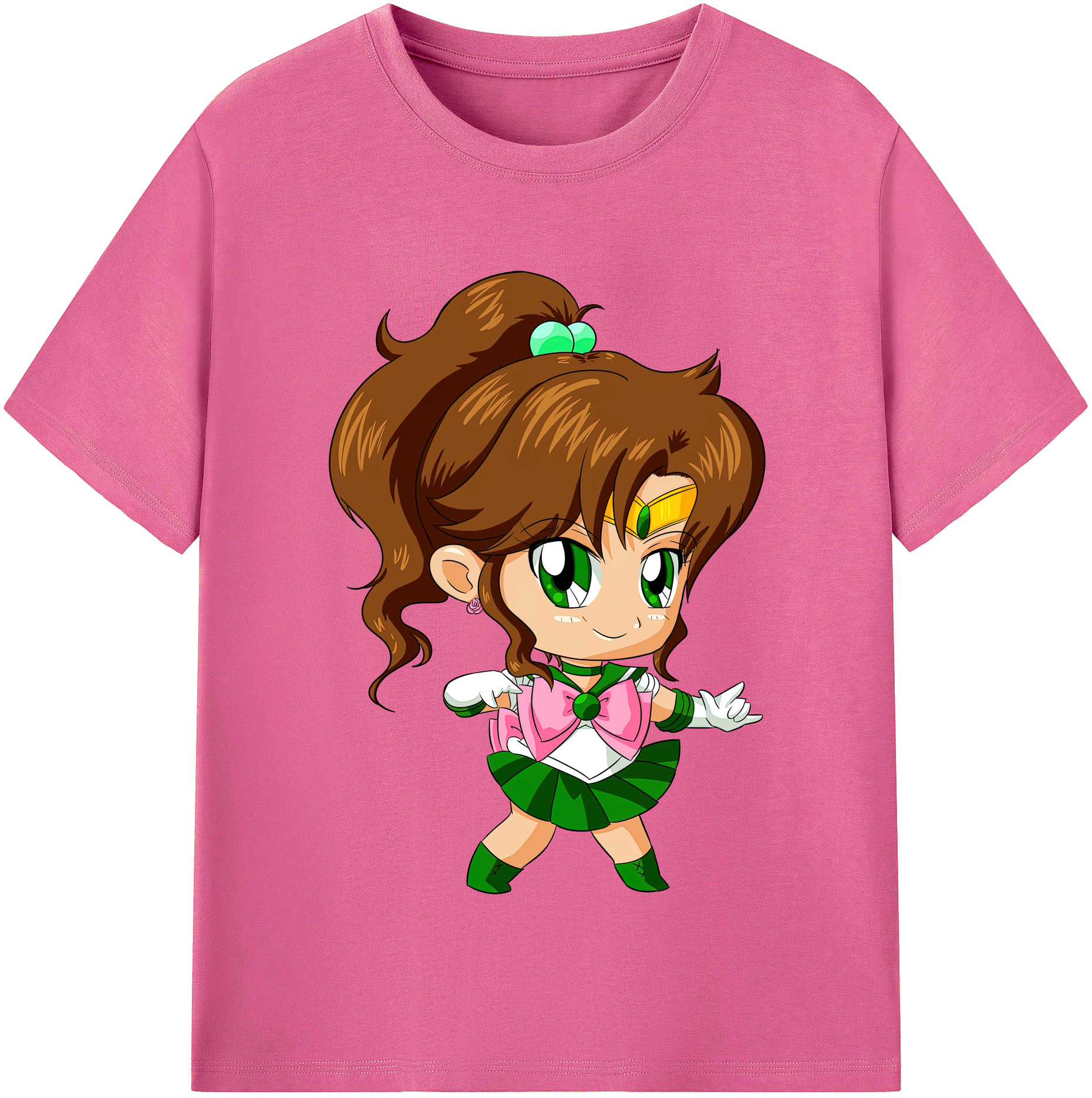 （画像用） 美少女戦士セーラームーン 木野 まこと きの まこと Sailor Moon Kino Makoto （セーラージュピター；Sailor Jupiter） レディースカジュアルプリントTシャツ（綿100％）