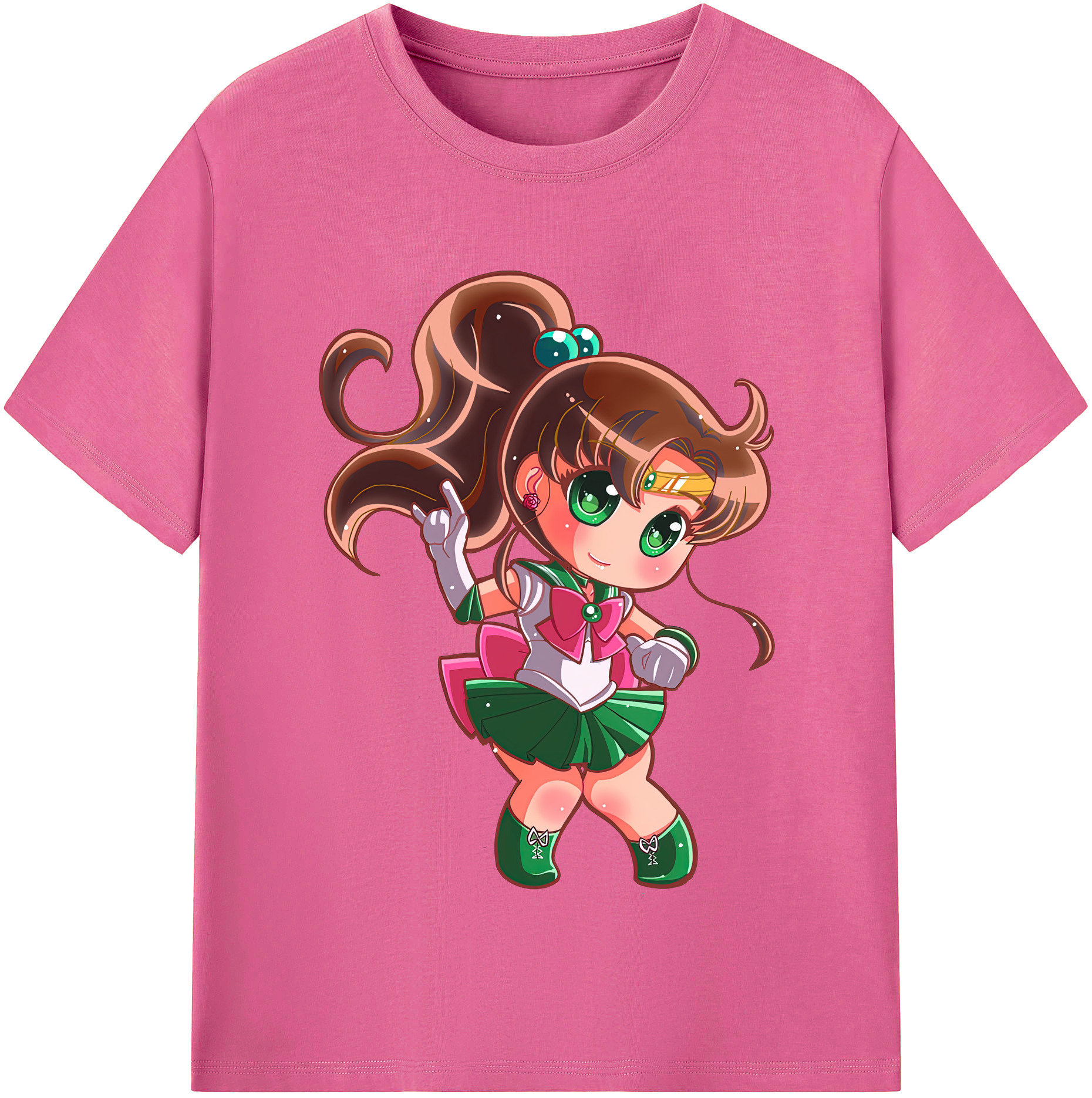 （画像用） 美少女戦士セーラームーン 木野 まこと きの まこと Sailor Moon Kino Makoto （セーラージュピター；Sailor Jupiter） レディースカジュアルプリントTシャツ（綿100％）
