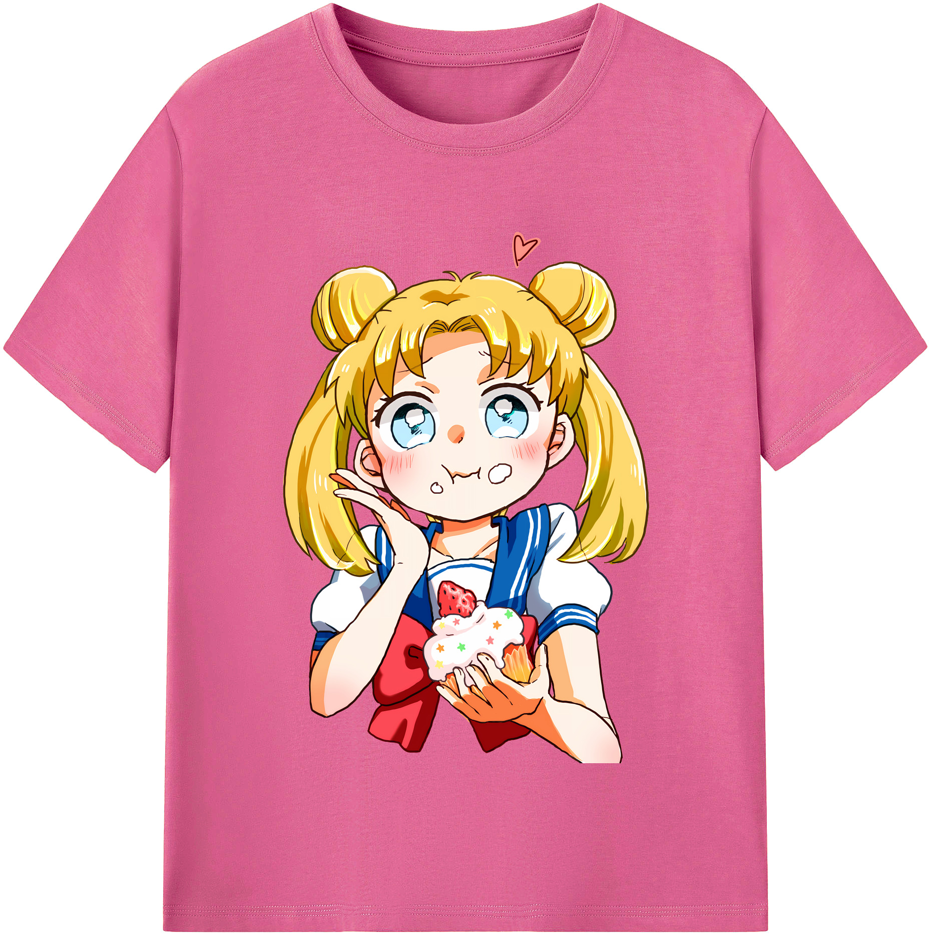 （画像用） 美少女戦士セーラームーン 愛野 美奈子 あいの みなこ Sailor Moon Aino Minako レディースカジュアルプリントTシャツ（綿100％）