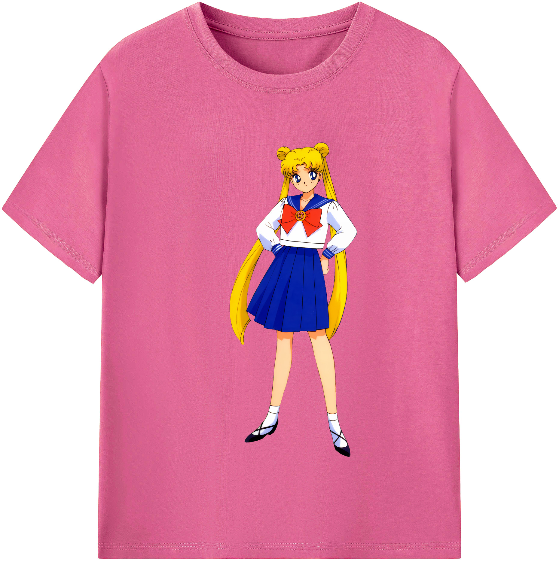 （画像用） 美少女戦士セーラームーン 愛野 美奈子 あいの みなこ Sailor Moon Aino Minako レディースカジュアルプリントTシャツ（綿100％）
