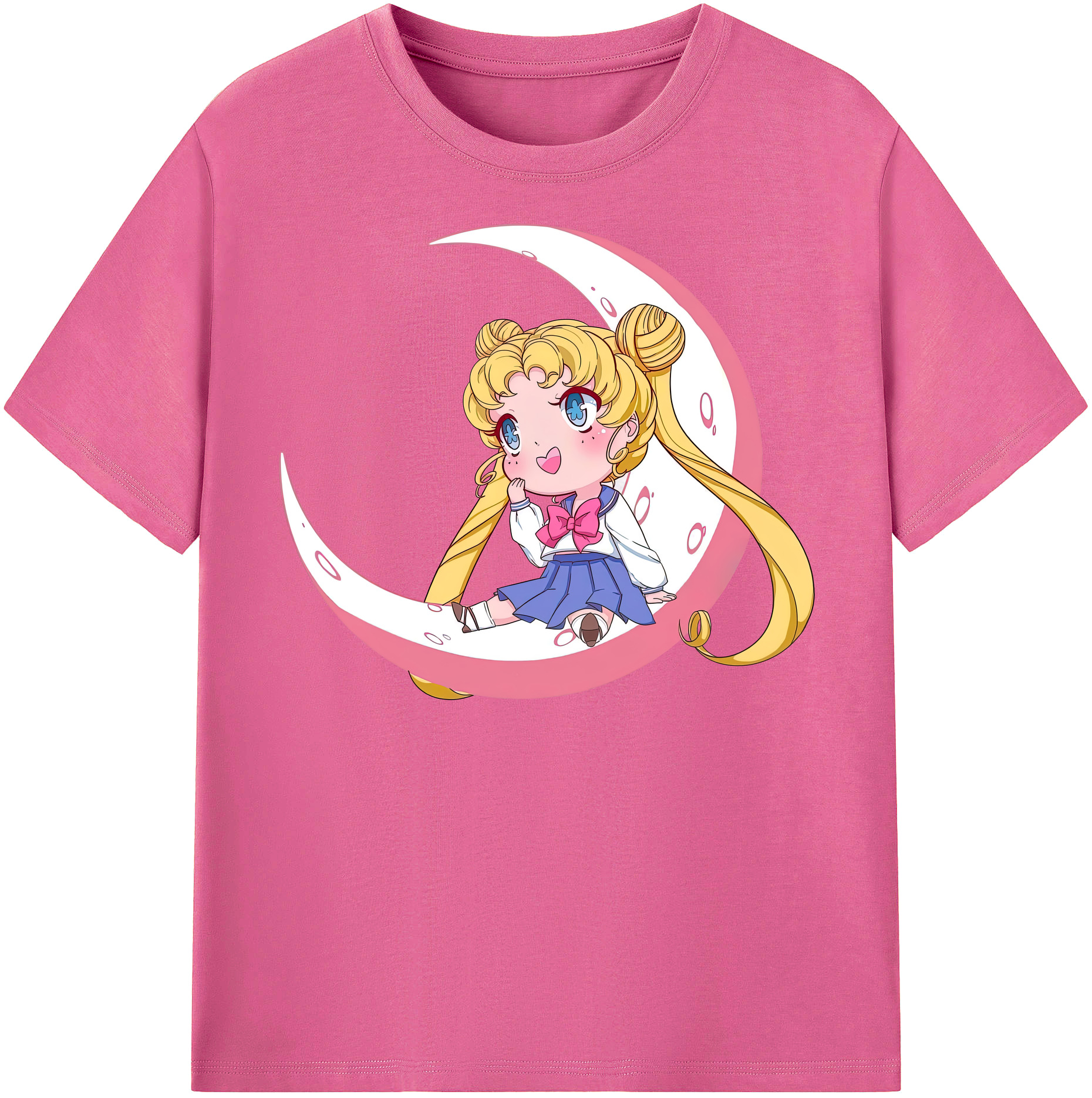 （画像用） 美少女戦士セーラームーン 愛野 美奈子 あいの みなこ Sailor Moon Aino Minako レディースカジュアルプリントTシャツ（綿100％）