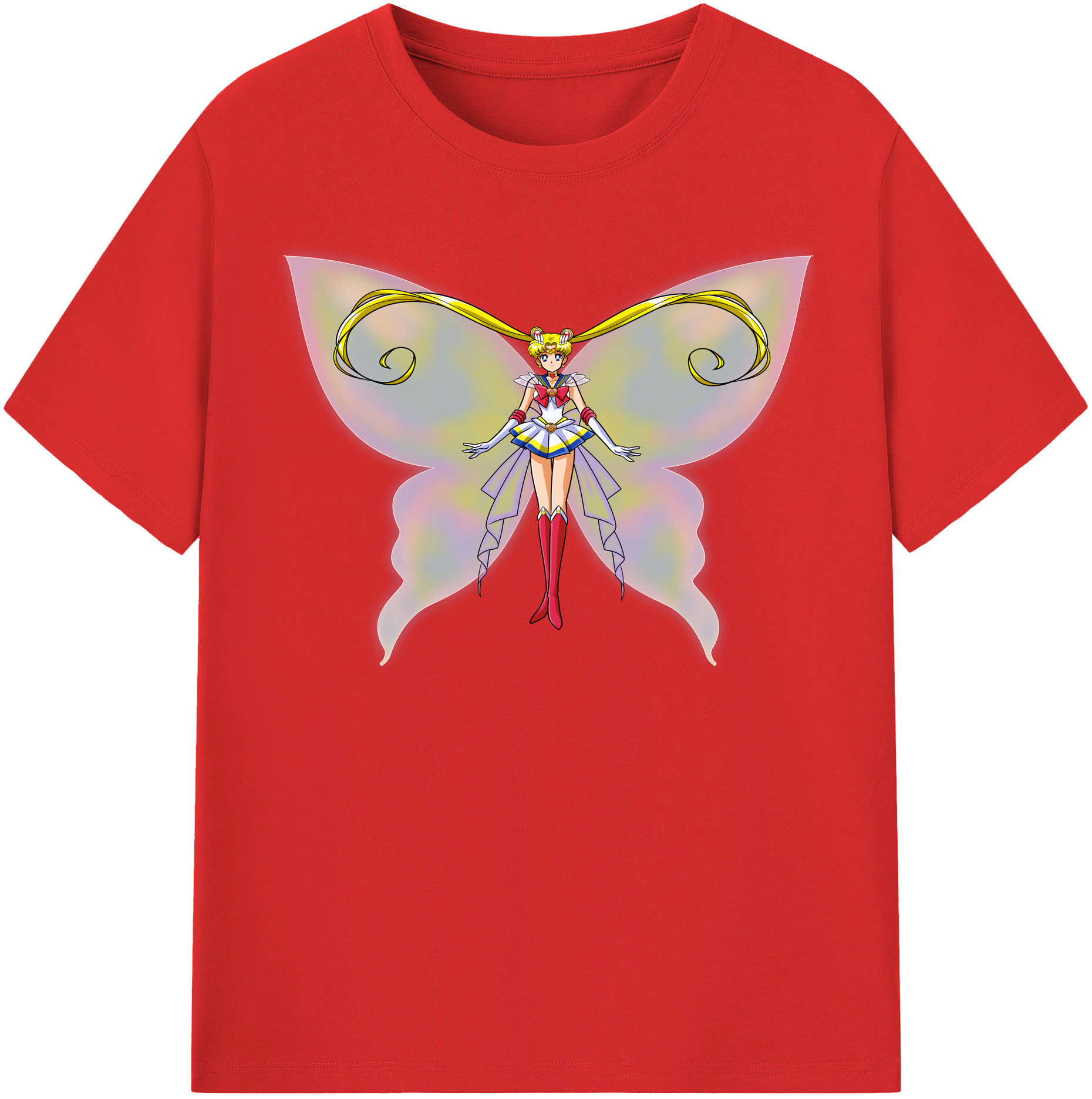 （画像用） 美少女戦士セーラームーン 月野 うさぎ つきの うさぎ Sailor Moon Tsukino Usagi レディースカジュアルプリントTシャツ（綿100％）