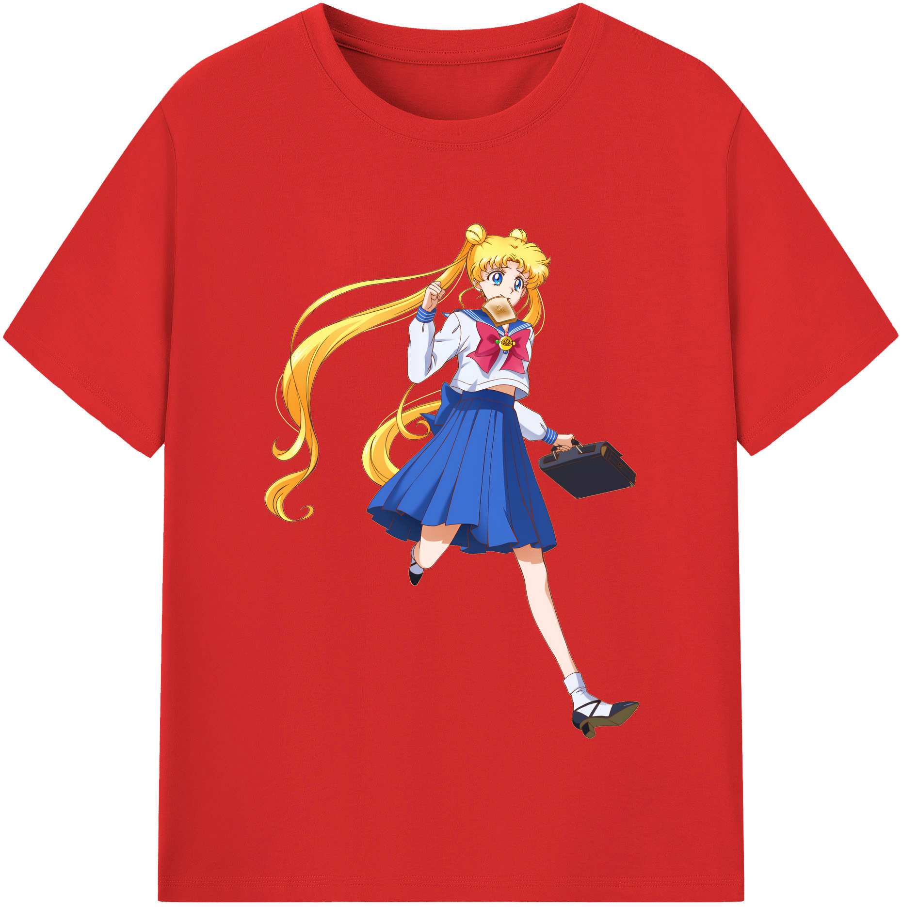 （画像用） 美少女戦士セーラームーン 愛野 美奈子 あいの みなこ Sailor Moon Aino Minako レディースカジュアルプリントTシャツ（綿100％）