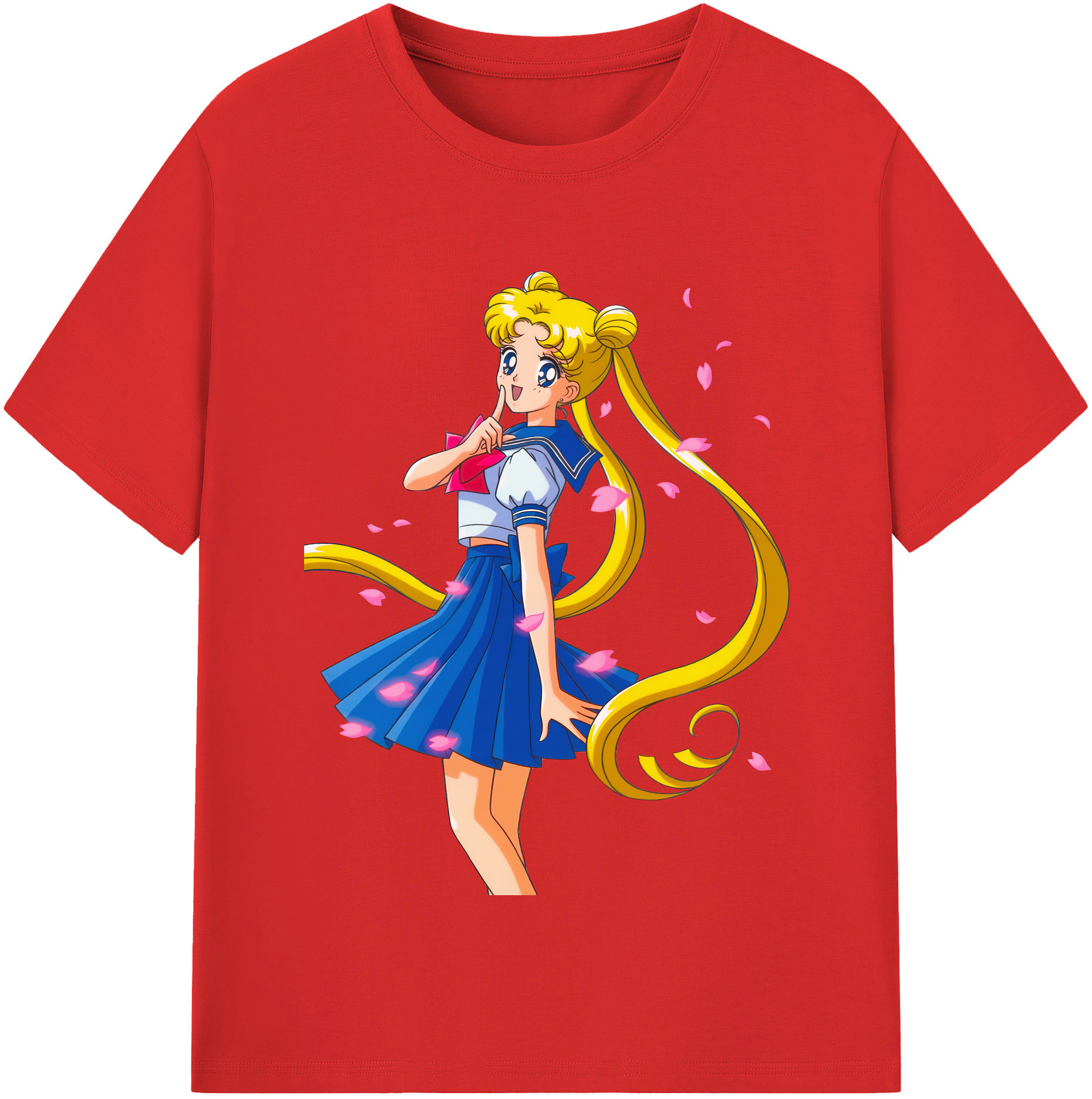 （画像用） 美少女戦士セーラームーン 愛野 美奈子 あいの みなこ Sailor Moon Aino Minako レディースカジュアルプリントTシャツ（綿100％）