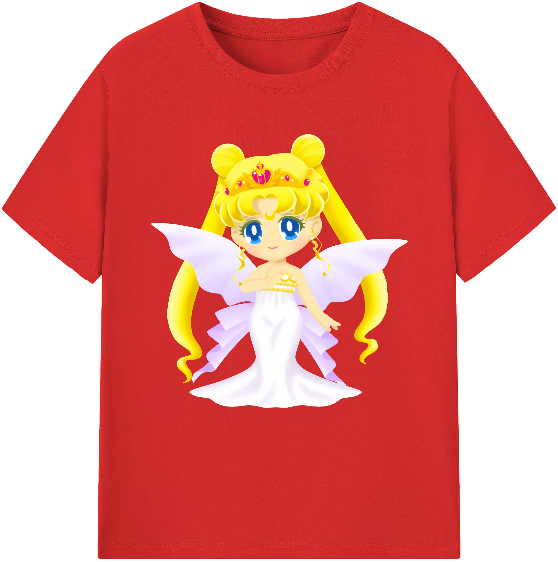 （画像用） 美少女戦士セーラームーン 愛野 美奈子 あいの みなこ Sailor Moon Aino Minako レディースカジュアルプリントTシャツ（綿100％）