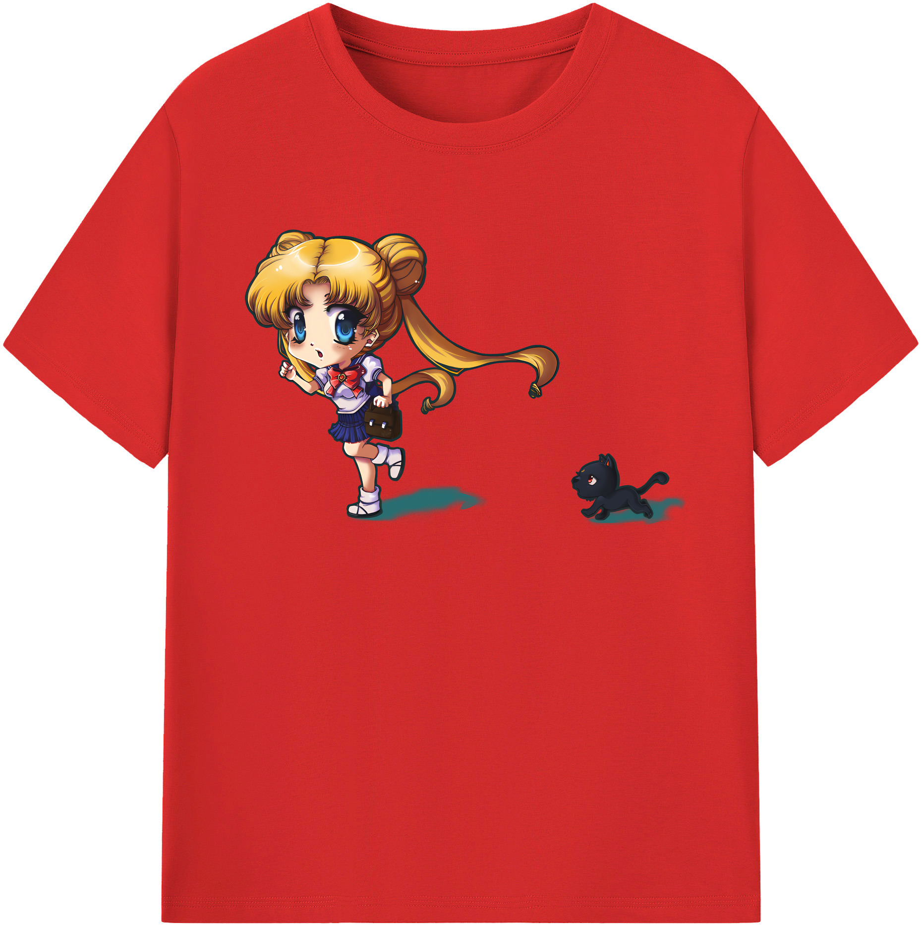 （画像用） 美少女戦士セーラームーン 愛野 美奈子 あいの みなこ Sailor Moon Aino Minako レディースカジュアルプリントTシャツ（綿100％）