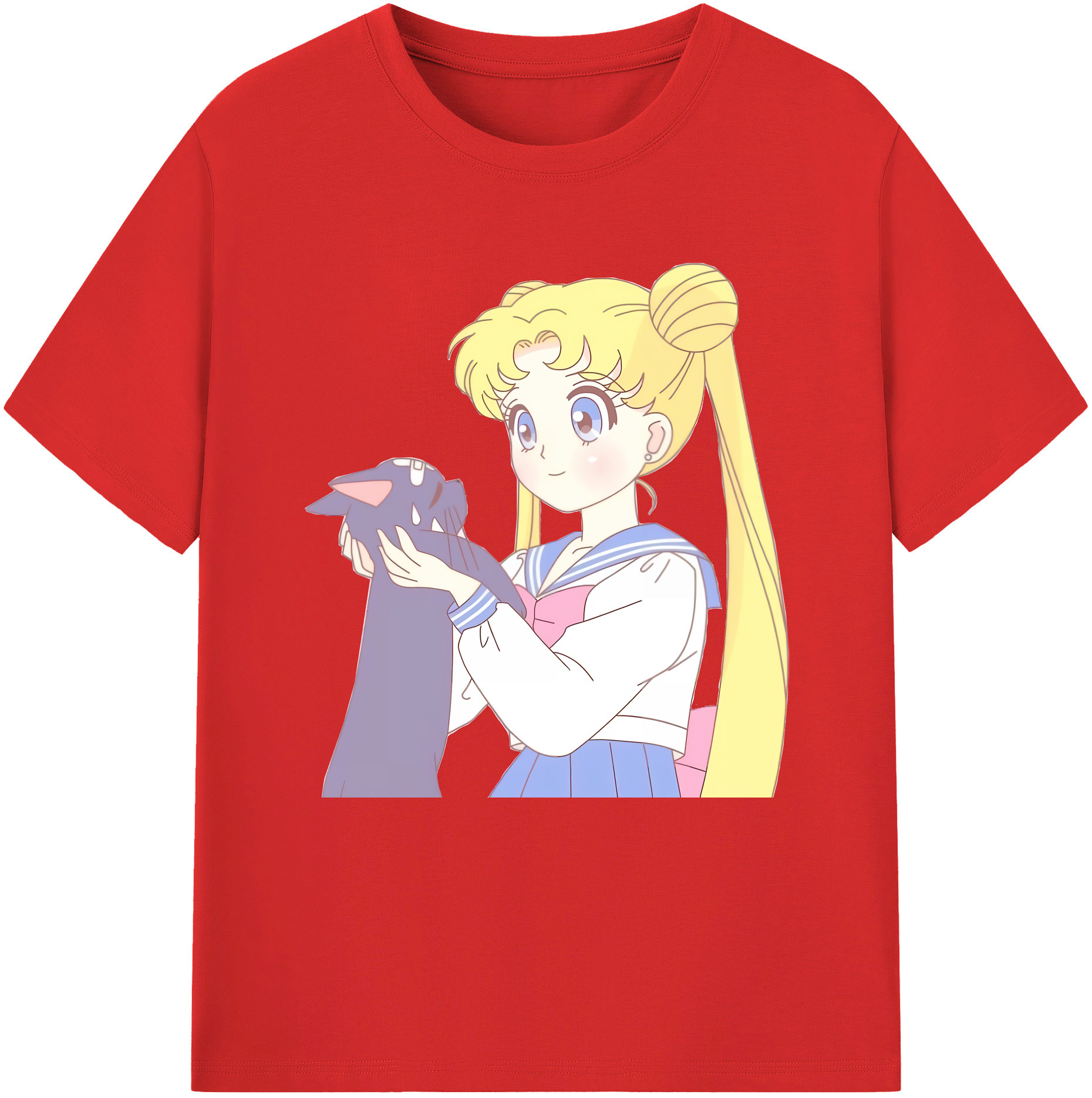 （画像用） 美少女戦士セーラームーン 愛野 美奈子 あいの みなこ Sailor Moon Aino Minako レディースカジュアルプリントTシャツ（綿100％）