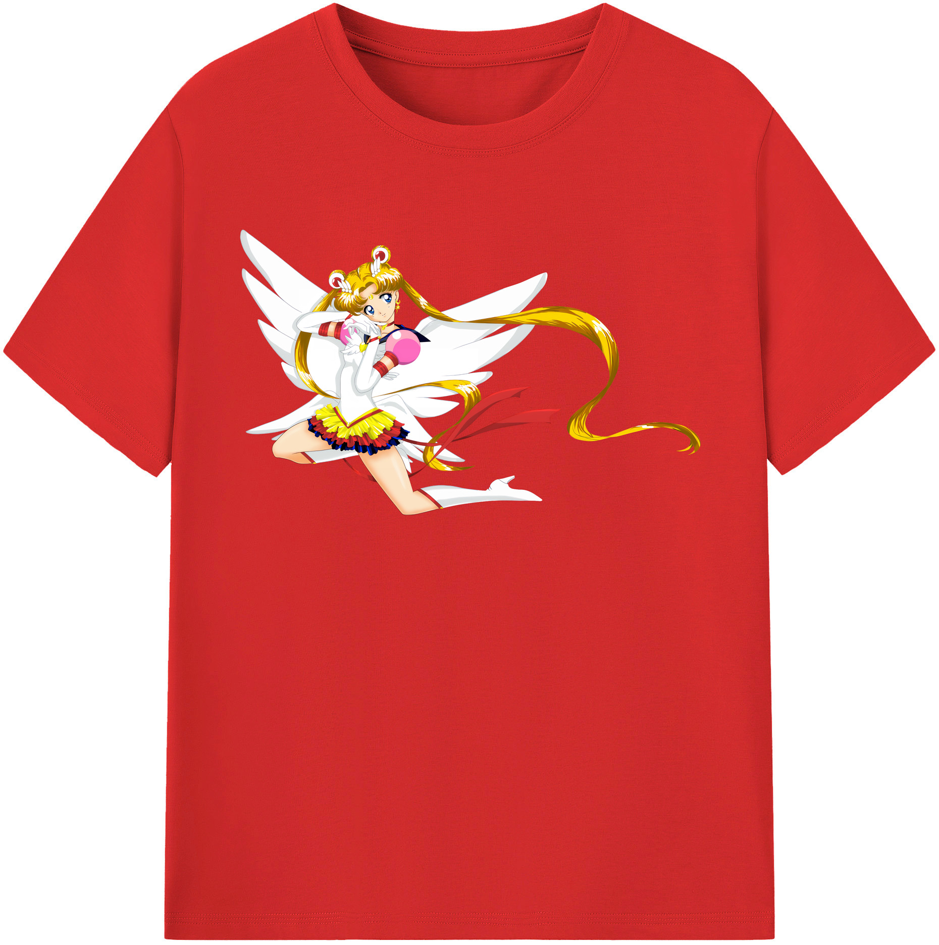 （画像用） 美少女戦士セーラームーン 月野 うさぎ つきの うさぎ Sailor Moon Tsukino Usagi レディースカジュアルプリントTシャツ（綿100％）